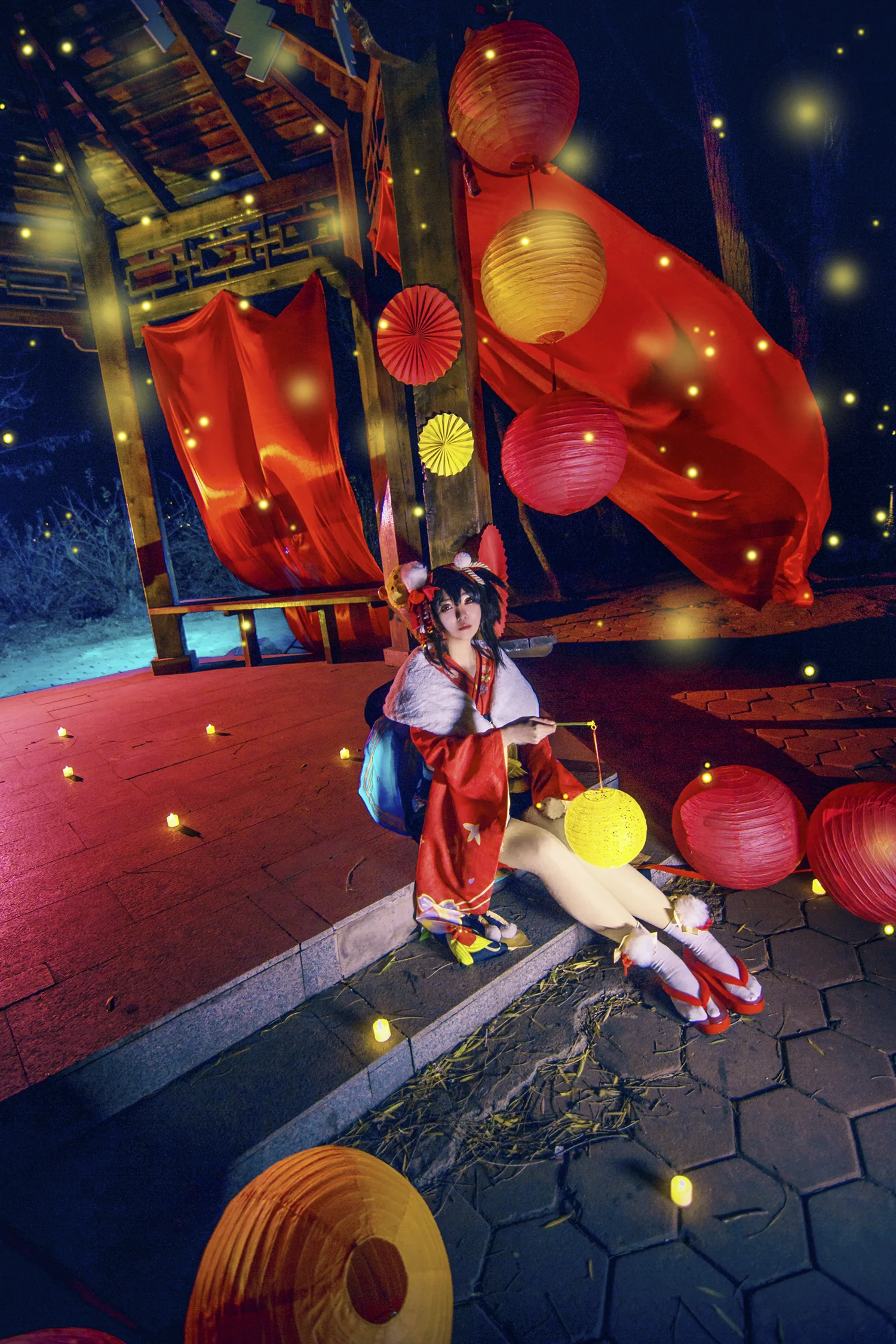 神乐COS写真 莺燕鸣樱 【一个人的新年，是不是有些寂寞呢】