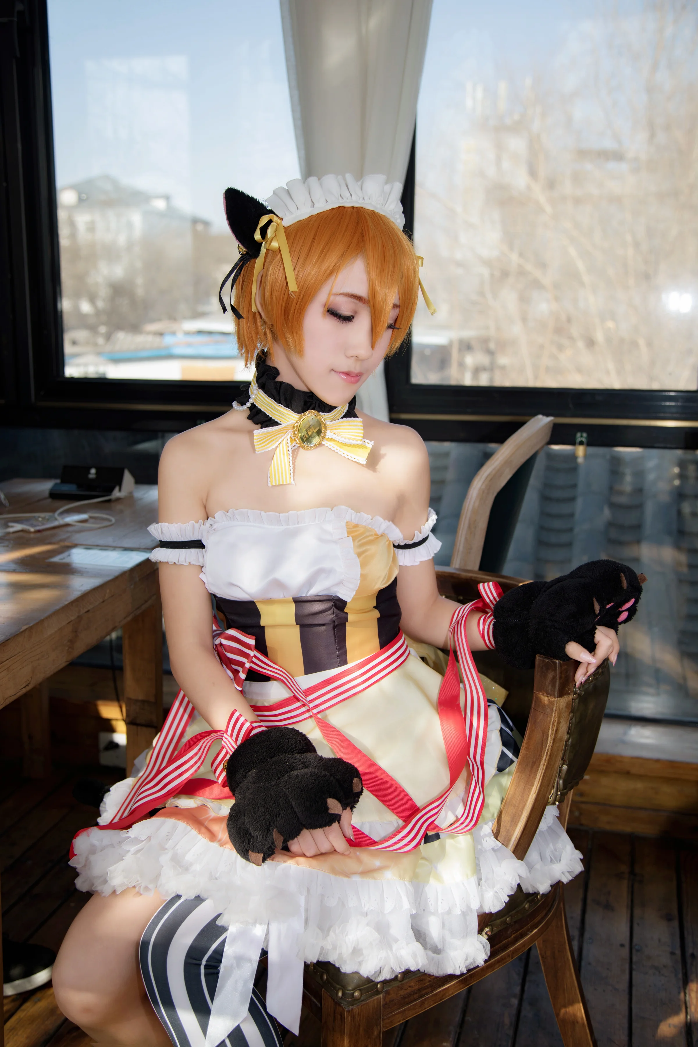lovelive星空凛情人节女仆COS写真