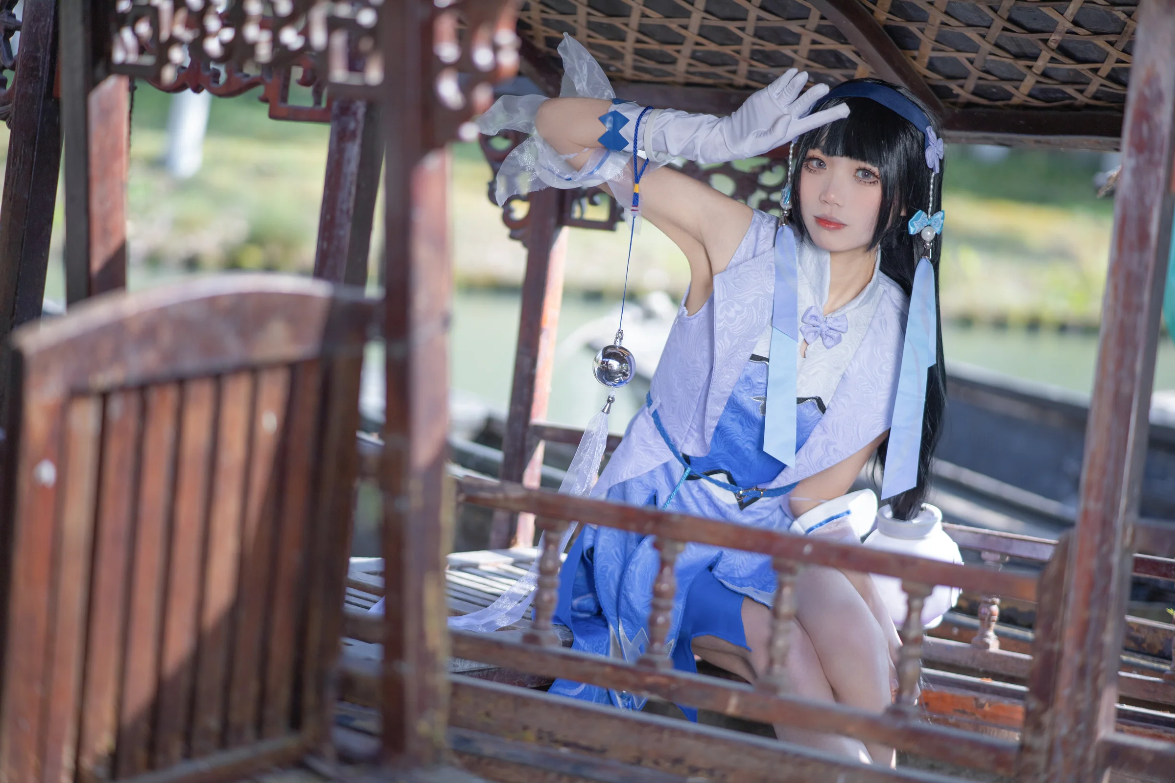 《王者荣耀》西施COS写真，少女怎么会拒绝珍贵的宝藏呢