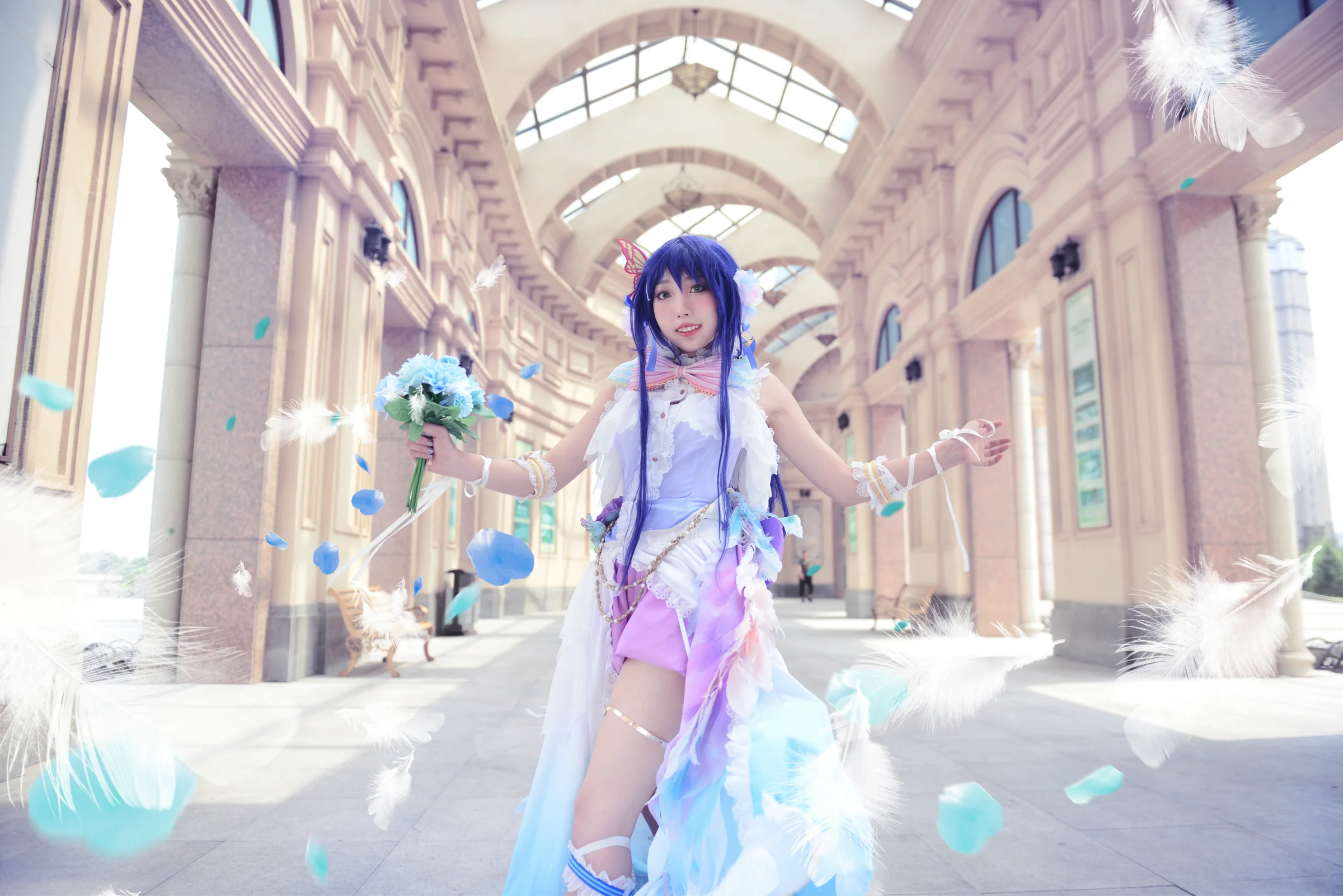 Love Live！白色情人节 园田海未COS写真