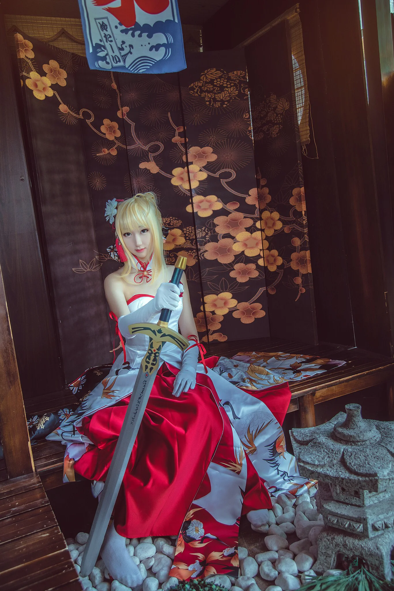 saber 仙鹤礼服COS写真