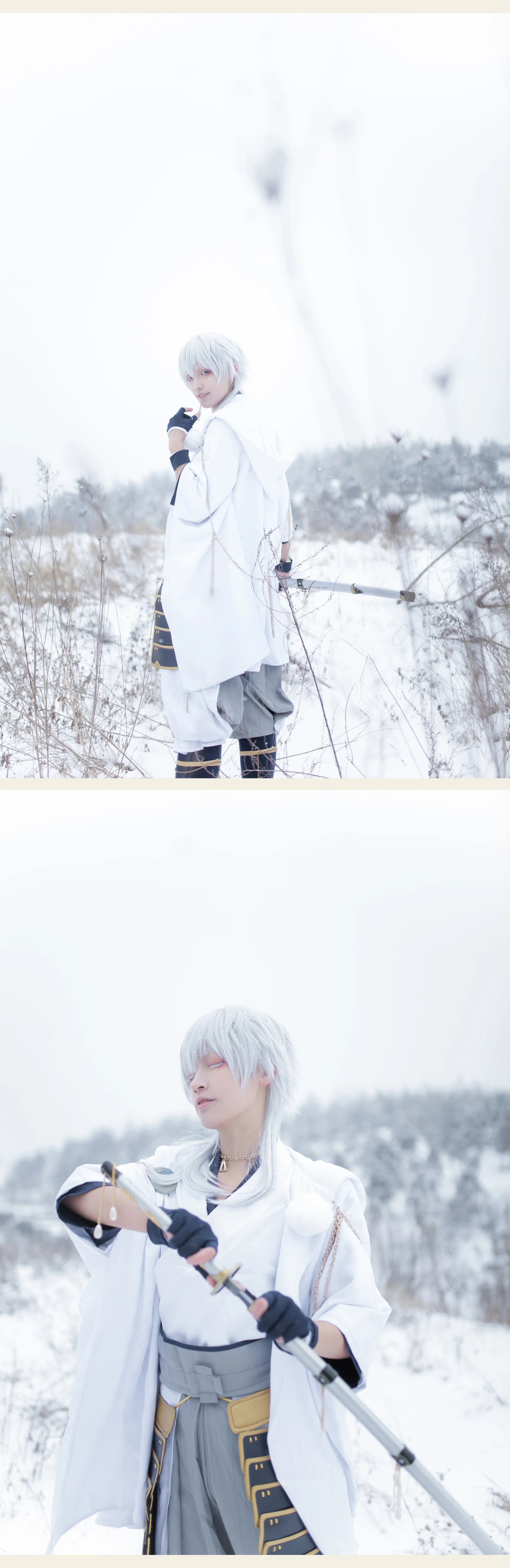 刀剑乱舞 雪景鹤球COS写真