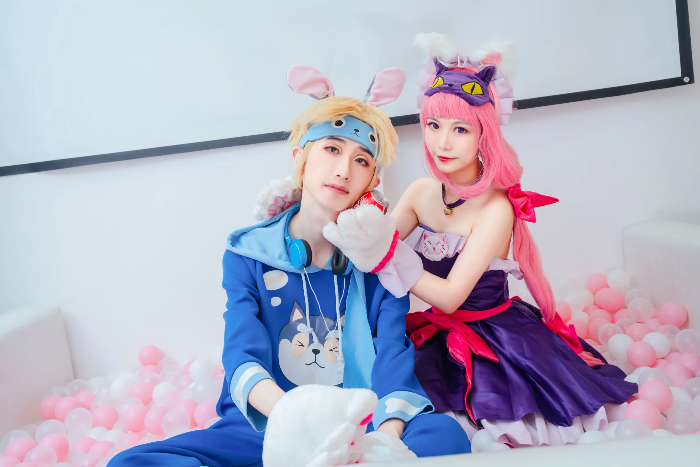 《王者荣耀》孙策×大乔猫狗日记 COS写真