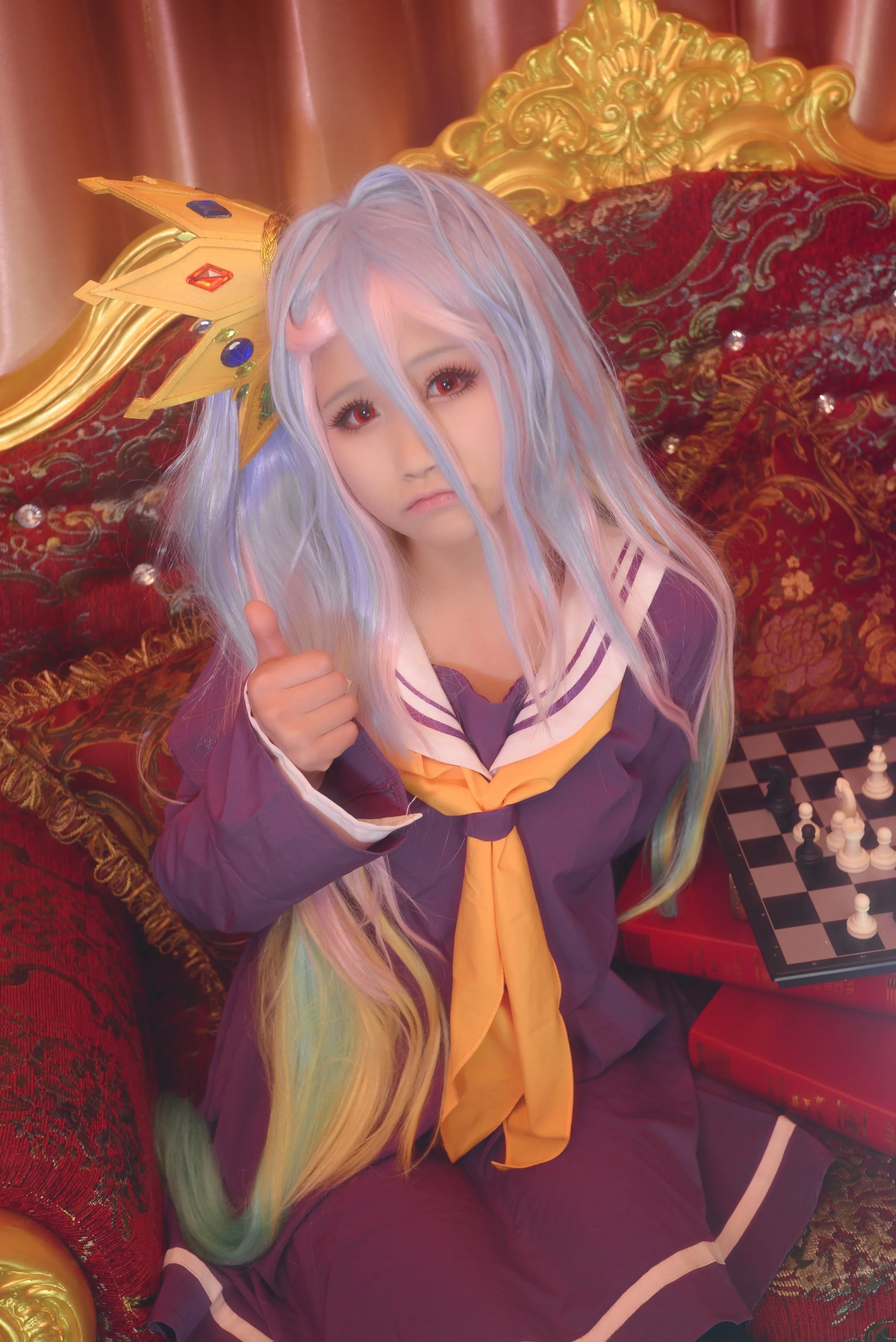 游戏人生 白 COS写真