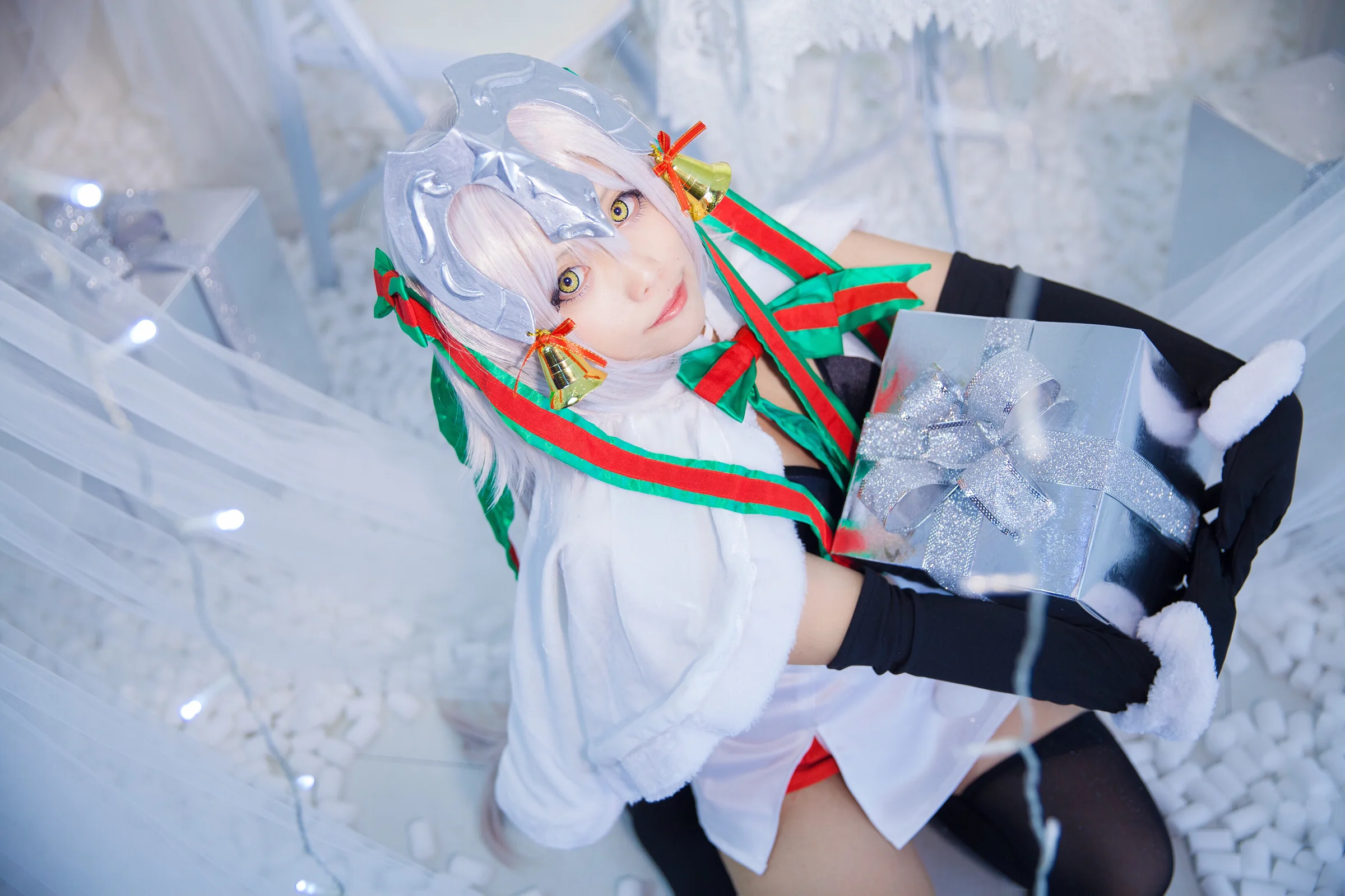fate grand order 圣诞幼贞德lily COS写真
