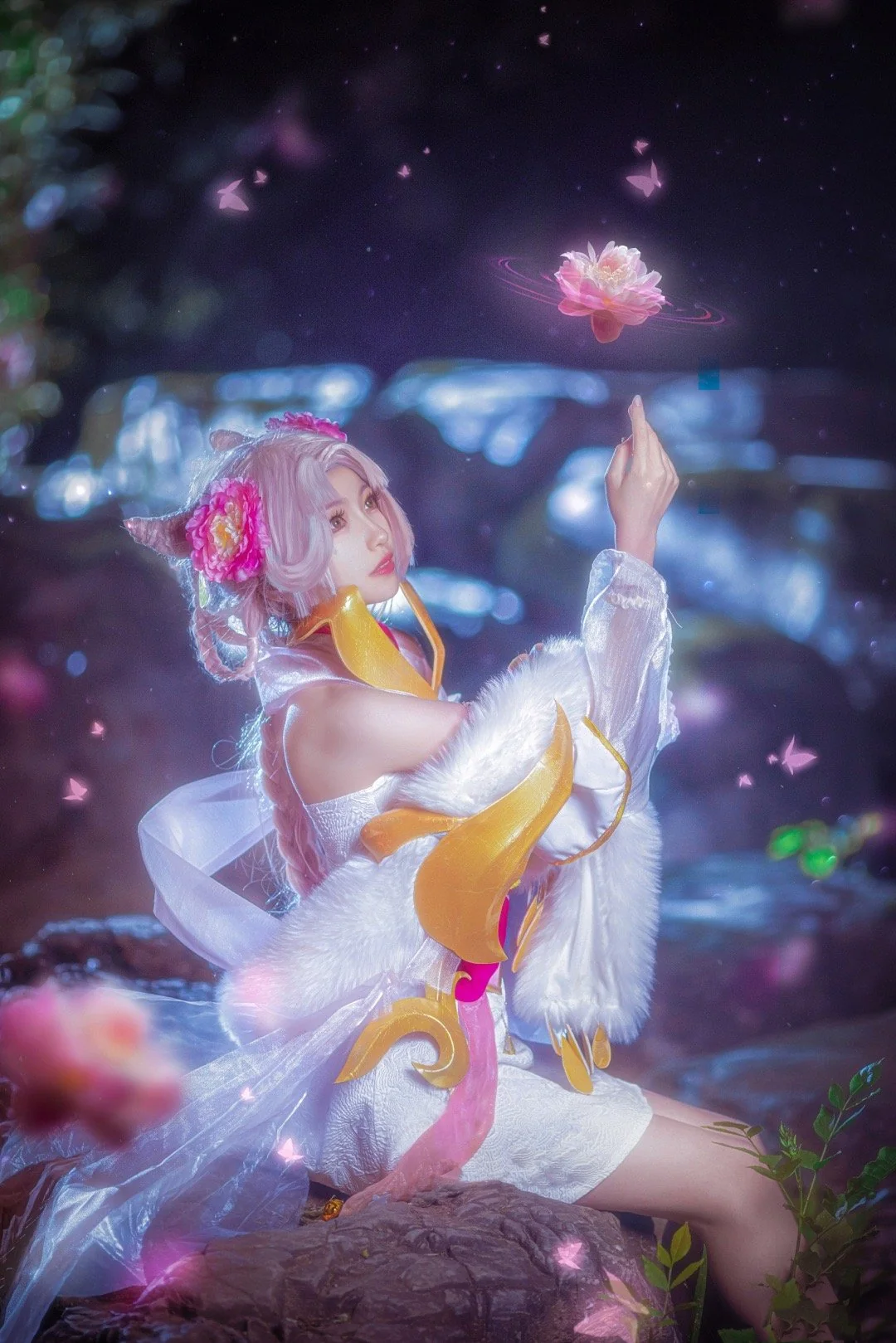 《王者荣耀》嫦娥拒霜思COS写真