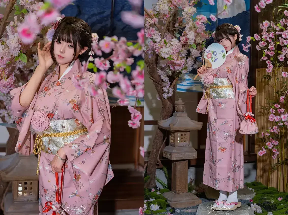 黏黏团子兔（咬一口兔娘）- Yiko湿润兔 温泉の女将｜高清图片集