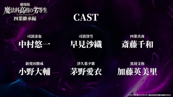 剧场版《魔法科高中的劣等生 四叶继承篇》前导预告｜高清图片集