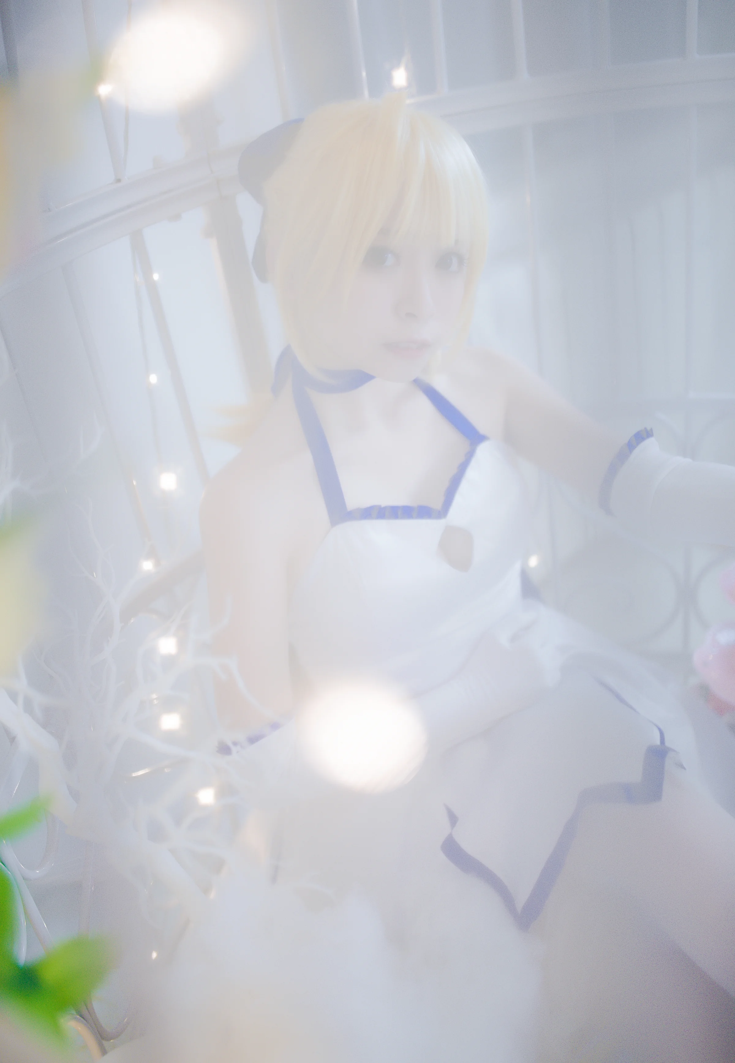型月十年之Saber lily蓝百合礼服COS写真