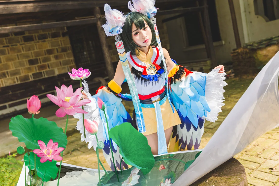 阴阳师花鸟卷COS写真,花鸟卷新皮闲池荷香
