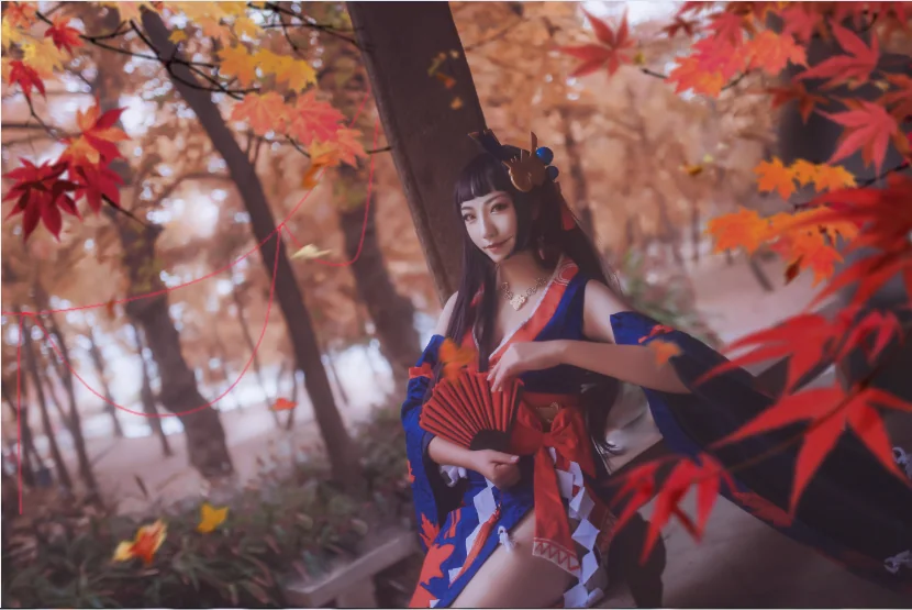 阴阳师 鬼女红叶未觉醒COS写真