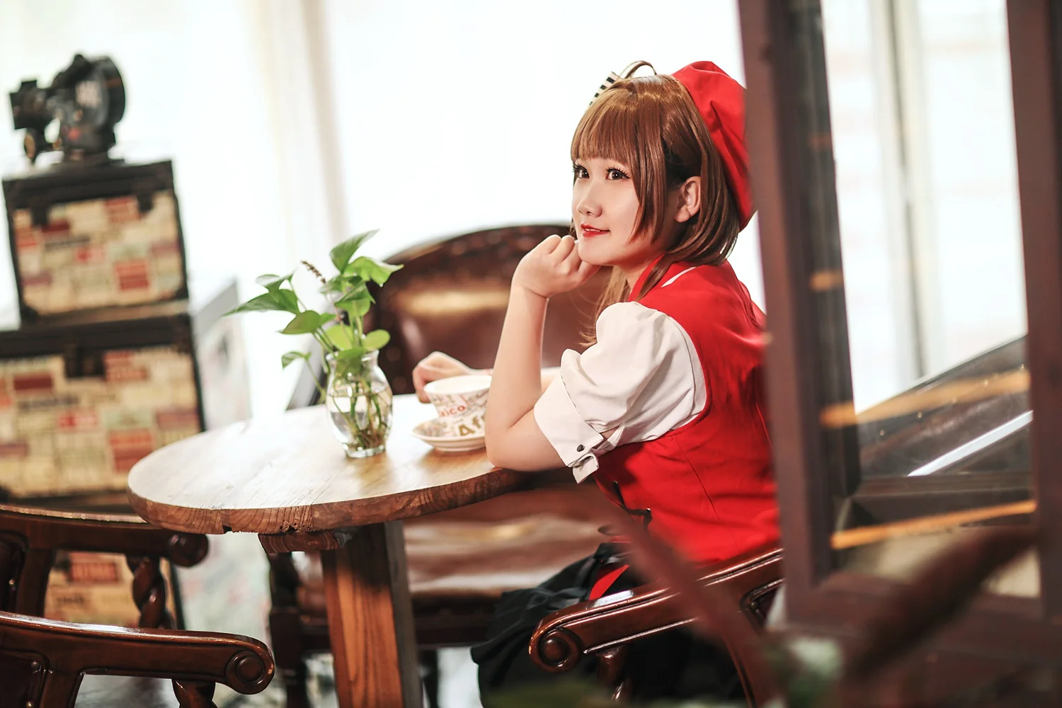 魔卡少女樱 红黑clamp插画樱COS写真