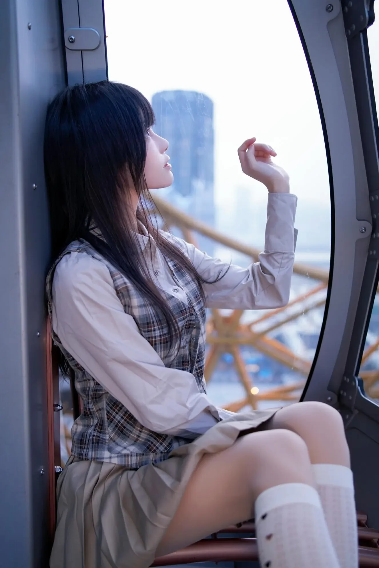 桜桃喵 – 制服摩天轮｜高清图片集
