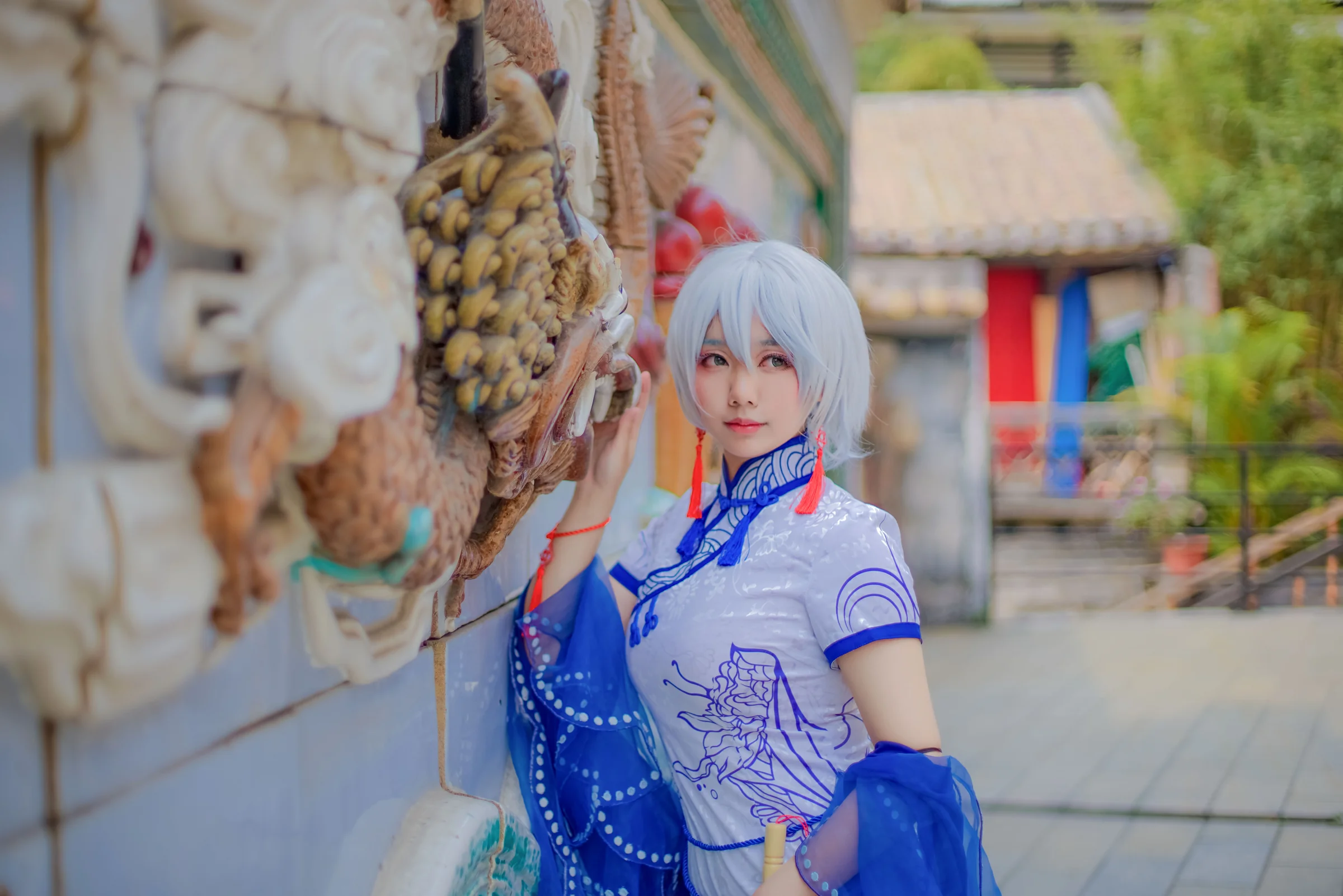 言和青花瓷旗袍COS写真