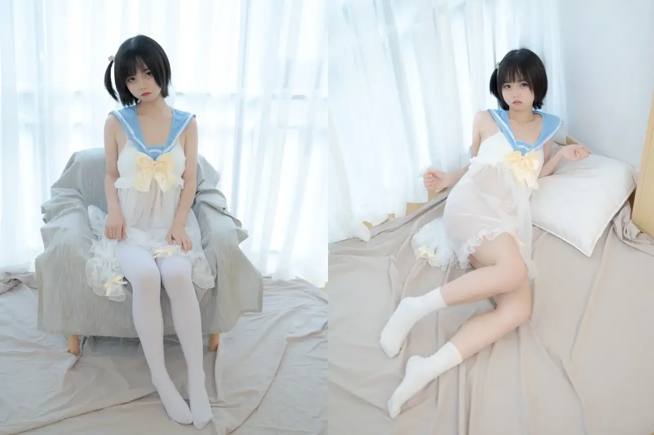 少女秩序 – GR07L 白丝睡衣｜高清图片集