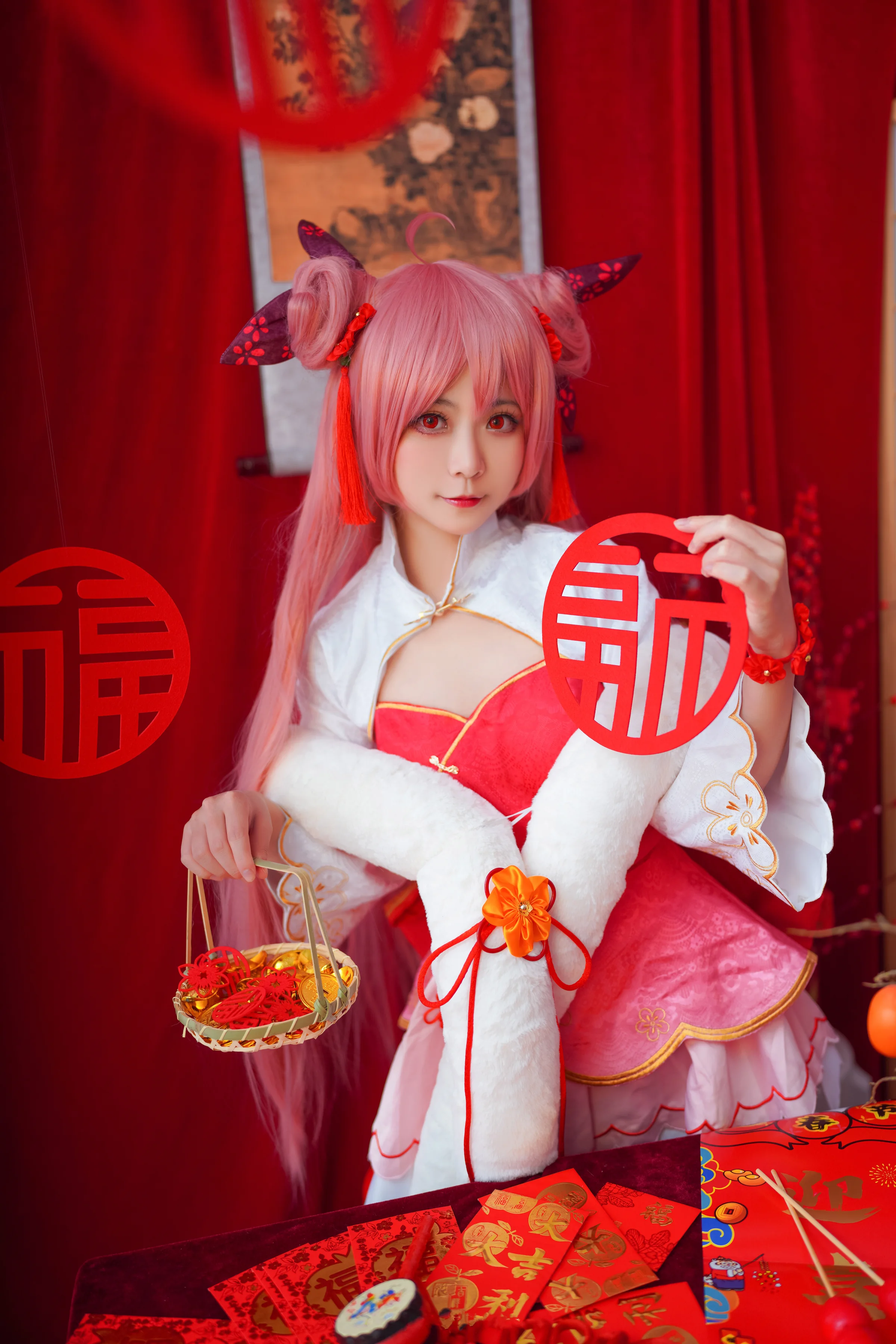 《约会大作战》五河琴里 新年旗袍COS写真