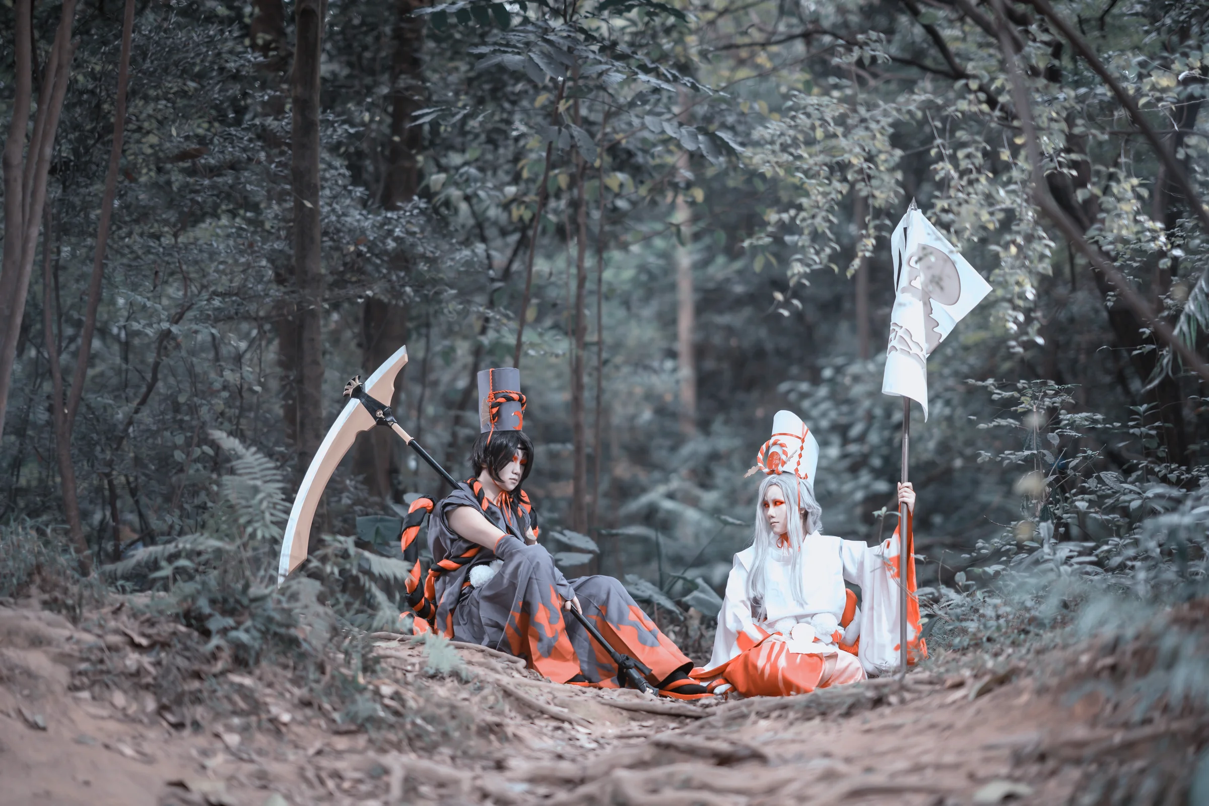 阴阳师鬼使黑白COS写真