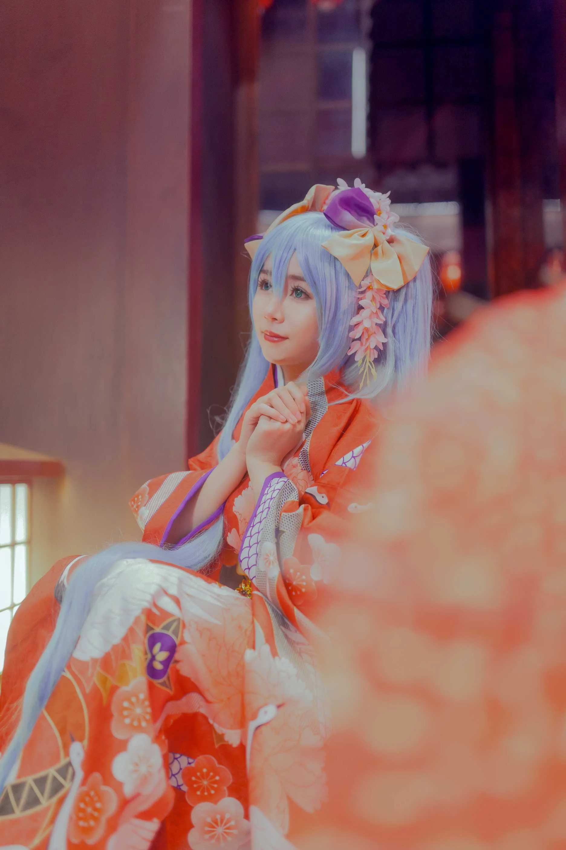 VOCALOID 初音花色衣COS写真