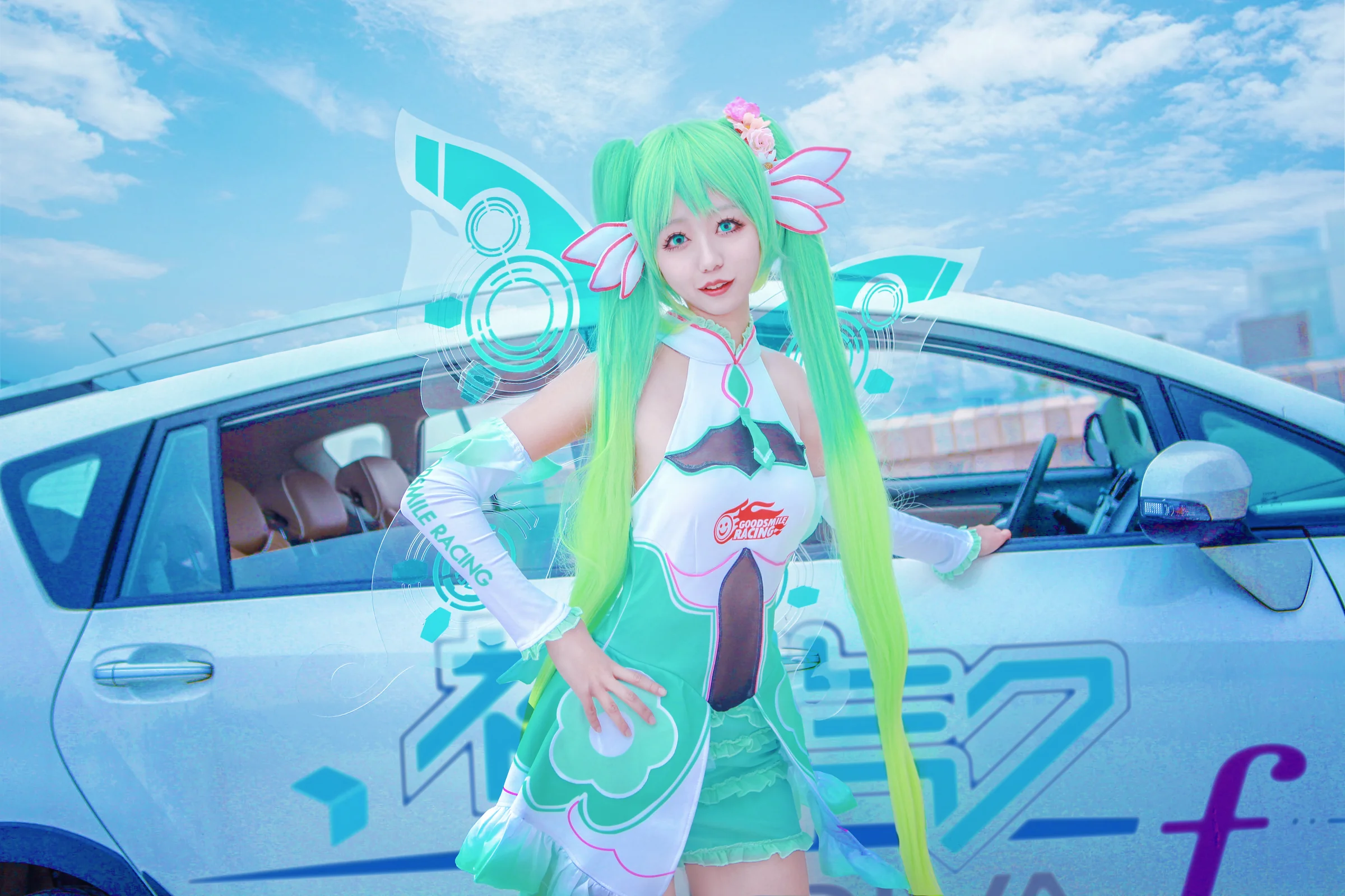 MIKU赛车娘COS写真