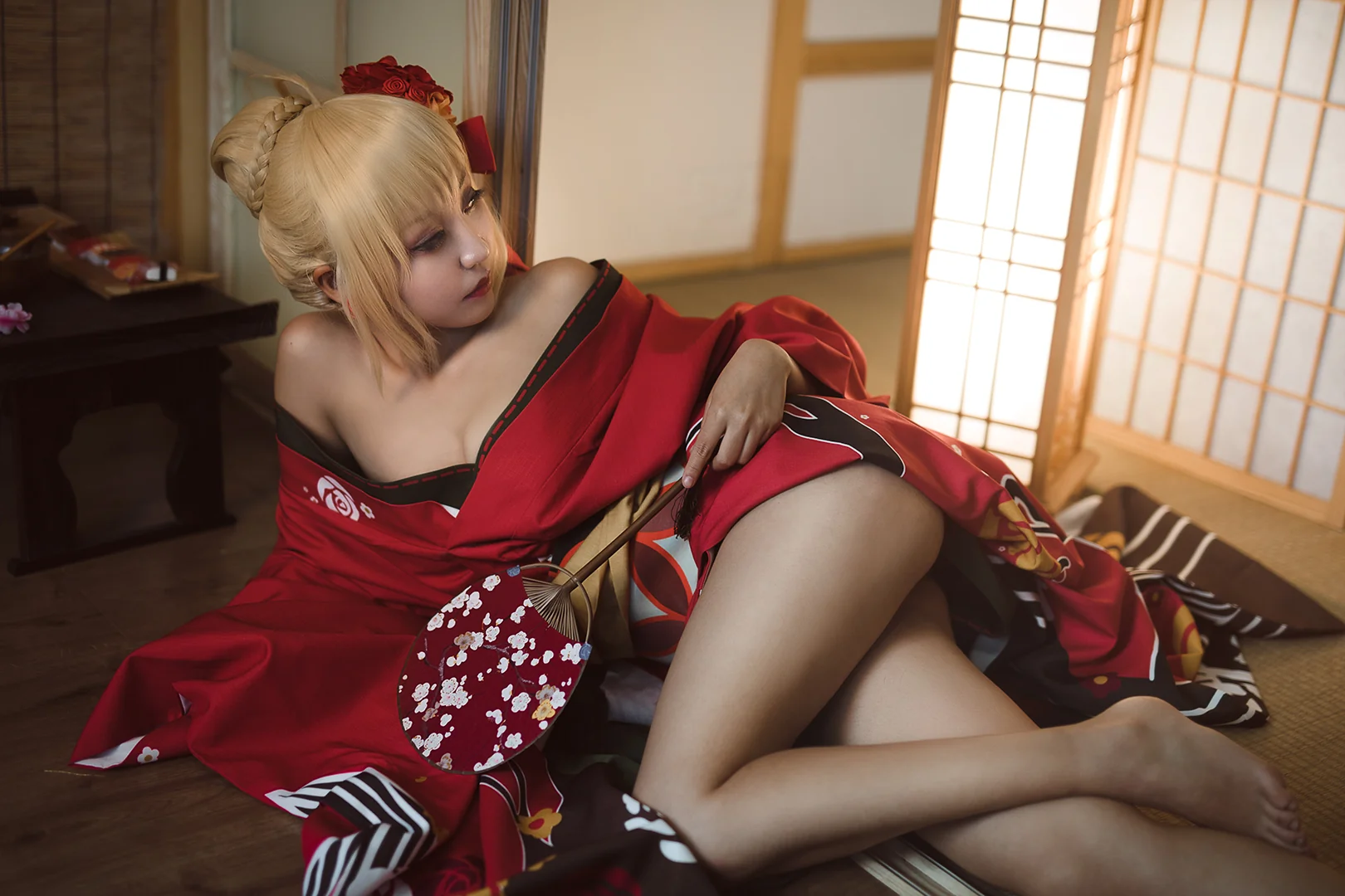 fate/grand order尼禄和服COS写真
