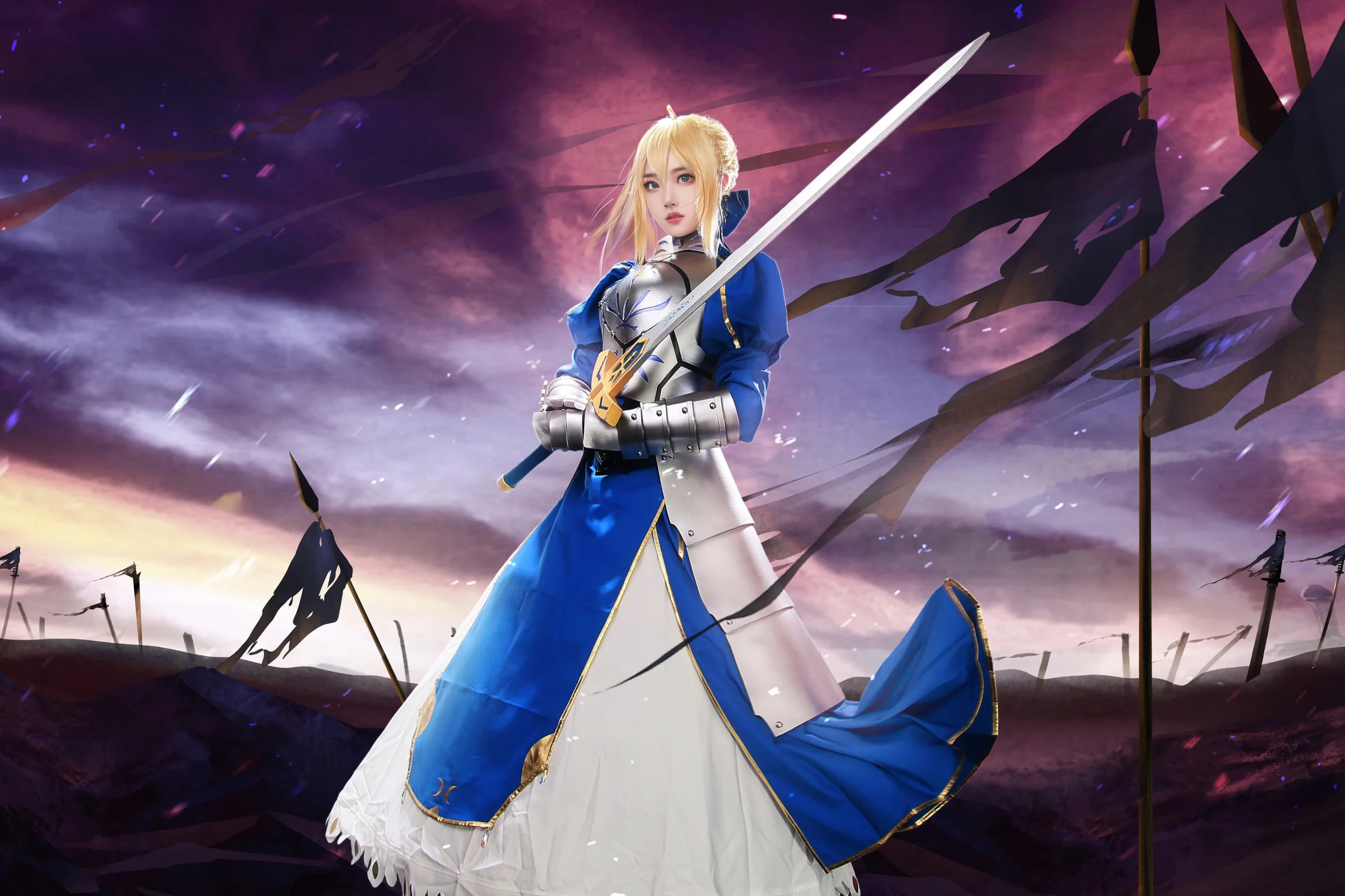 fate 吾王 saber COS写真