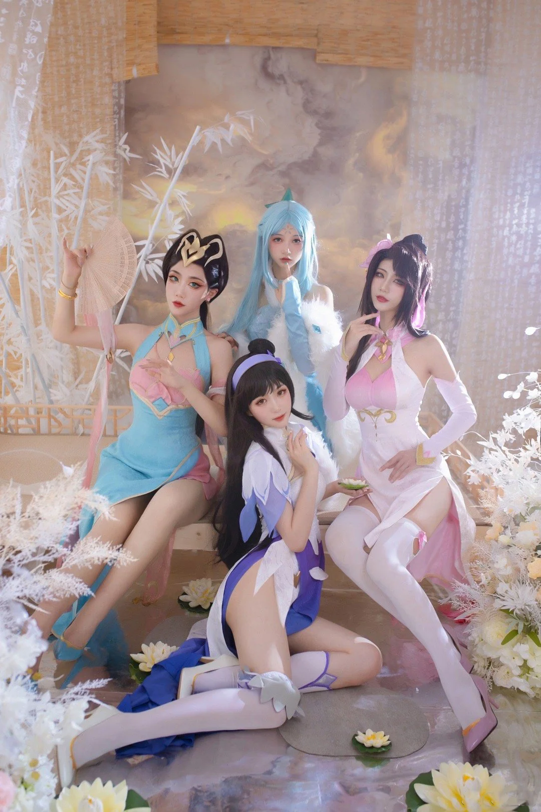 《王者荣耀》四大美女同人旗袍COS写真