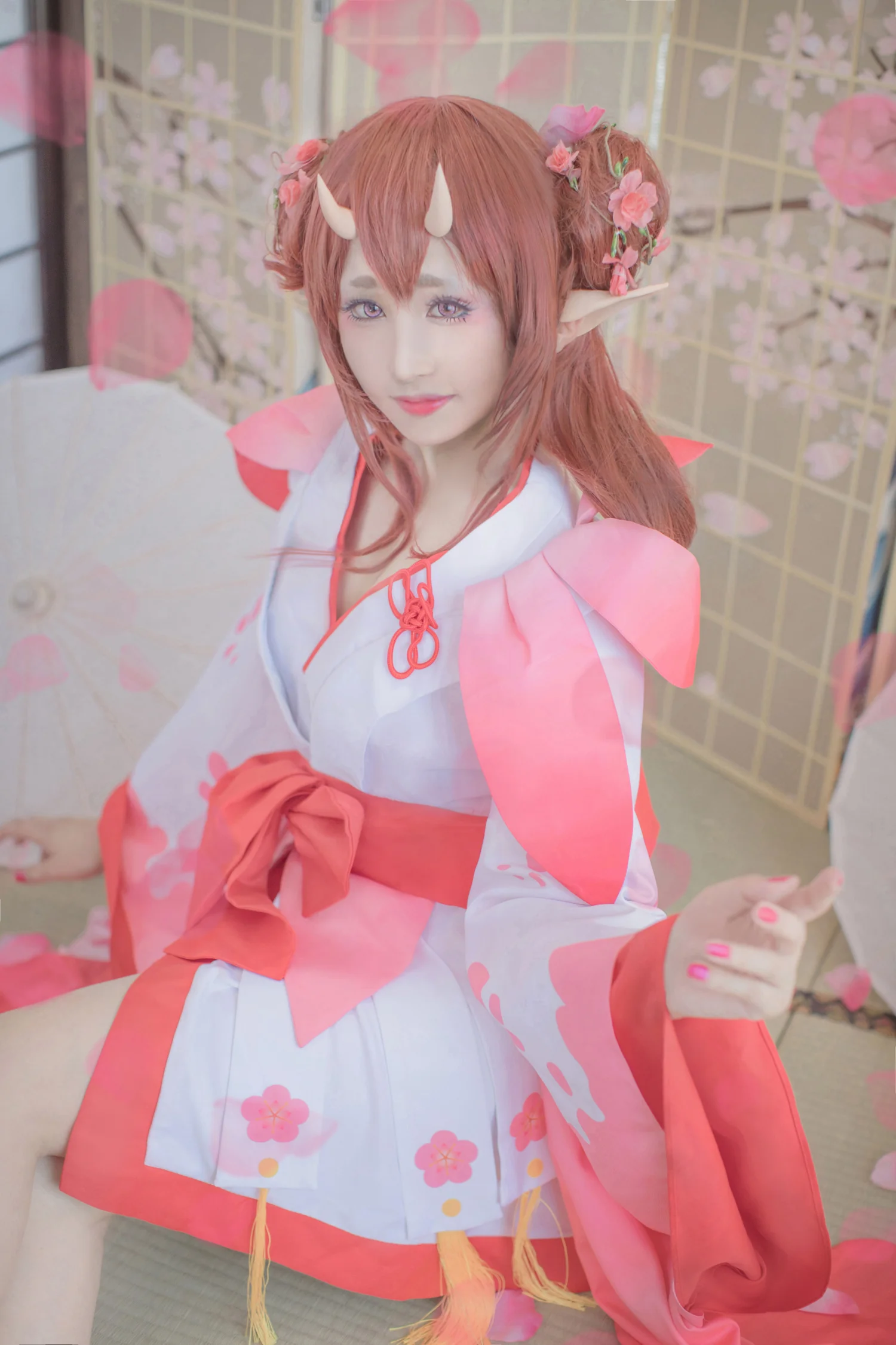 阴阳师手游 桃花妖COS写真