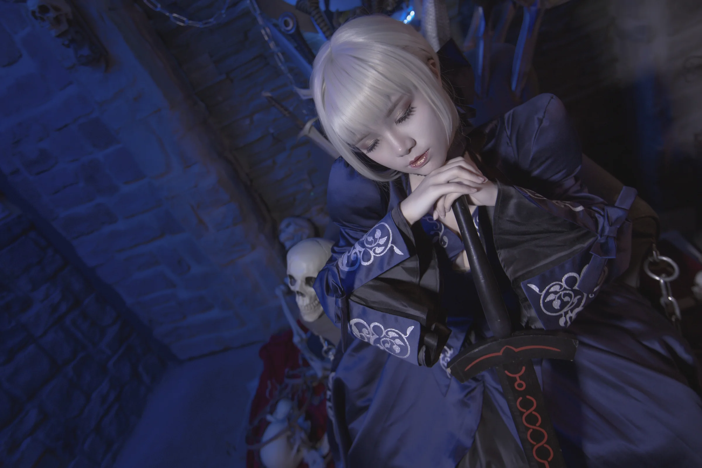 FGO黑saber礼服Ver. COS写真