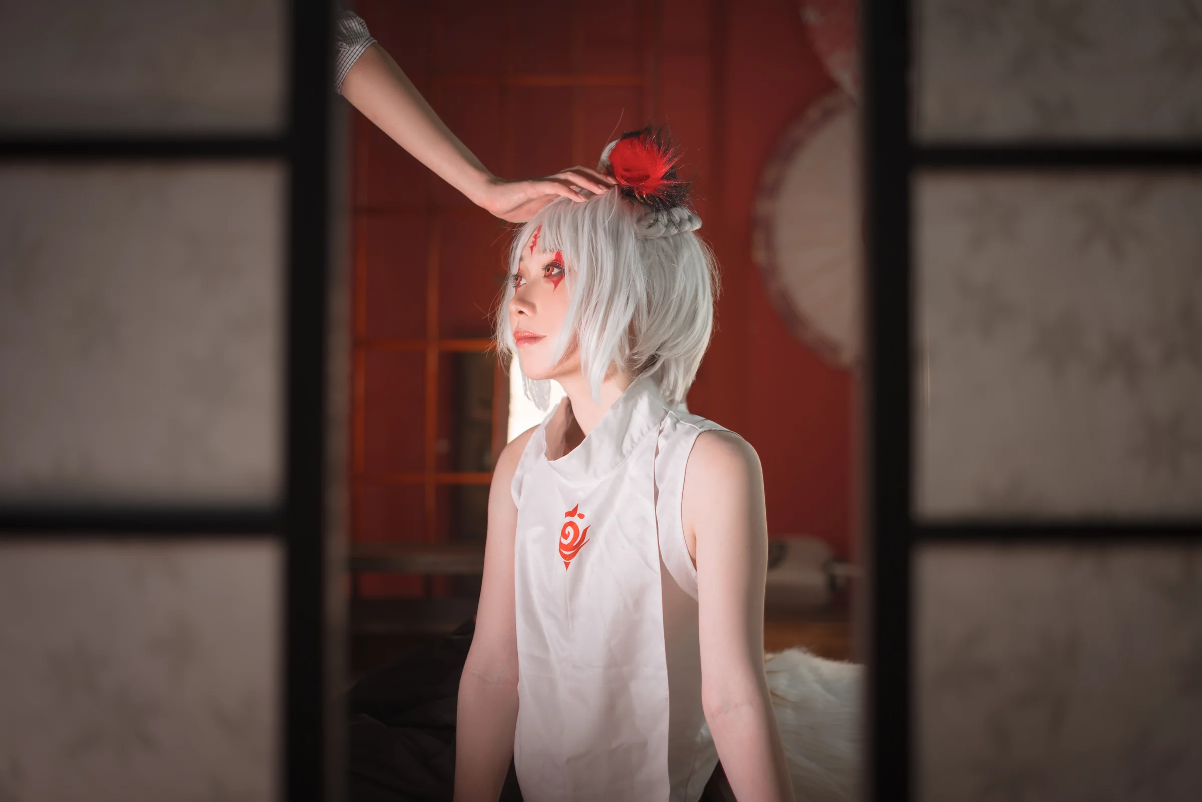 《阴阳师》白藏主COS写真