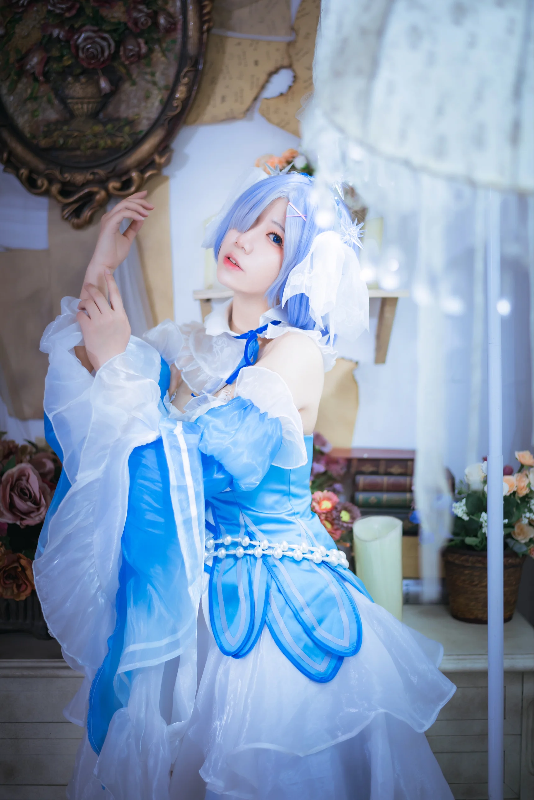 从零开始的异世界蕾姆的冰晶礼服COS写真