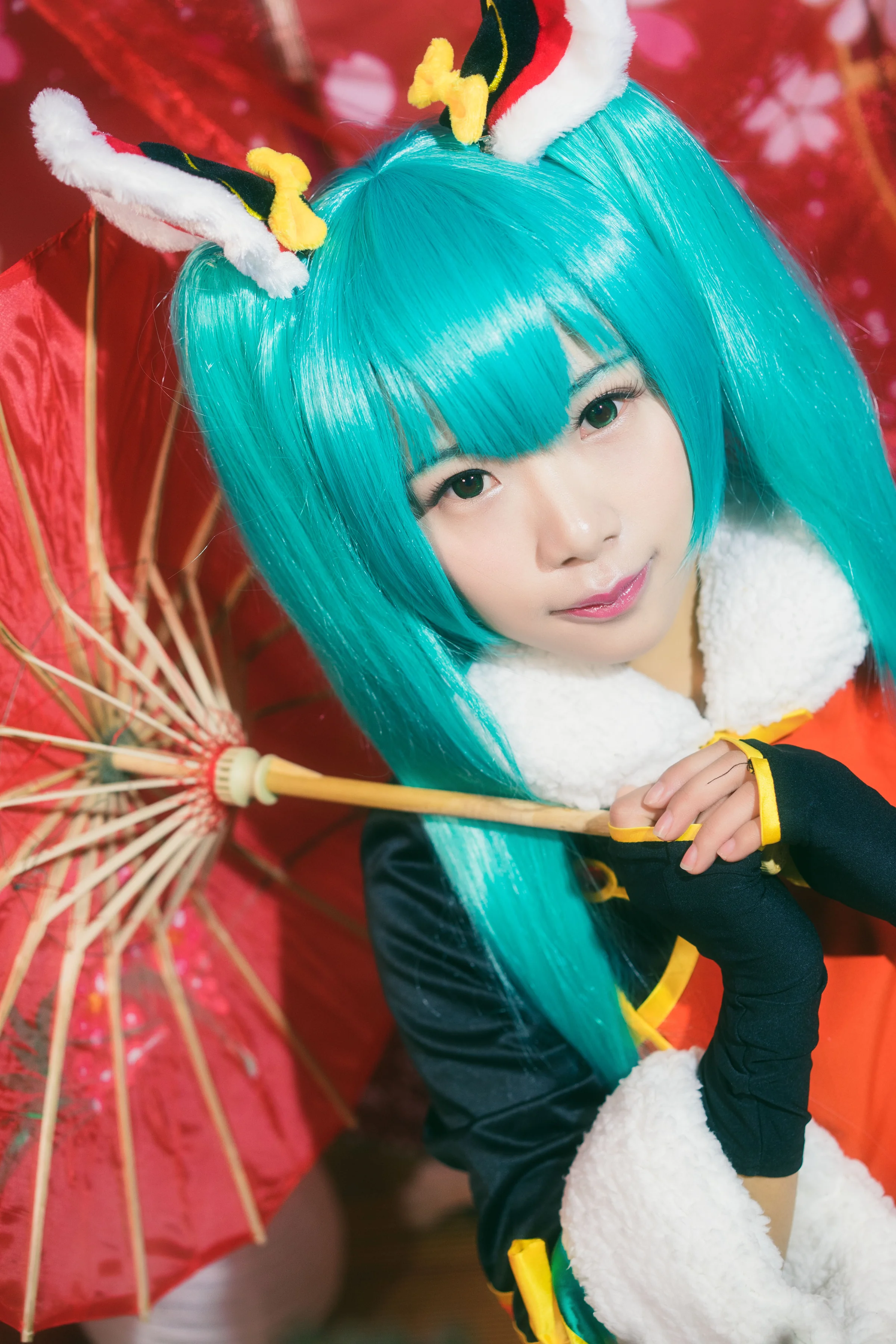 V家初音未来狮子舞COS写真