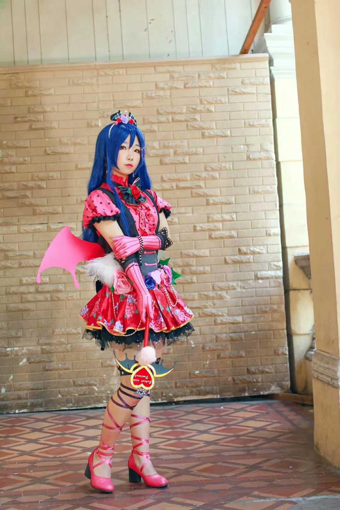 Love Live !园田海未COS写真，小恶魔要来偷走你的心哟