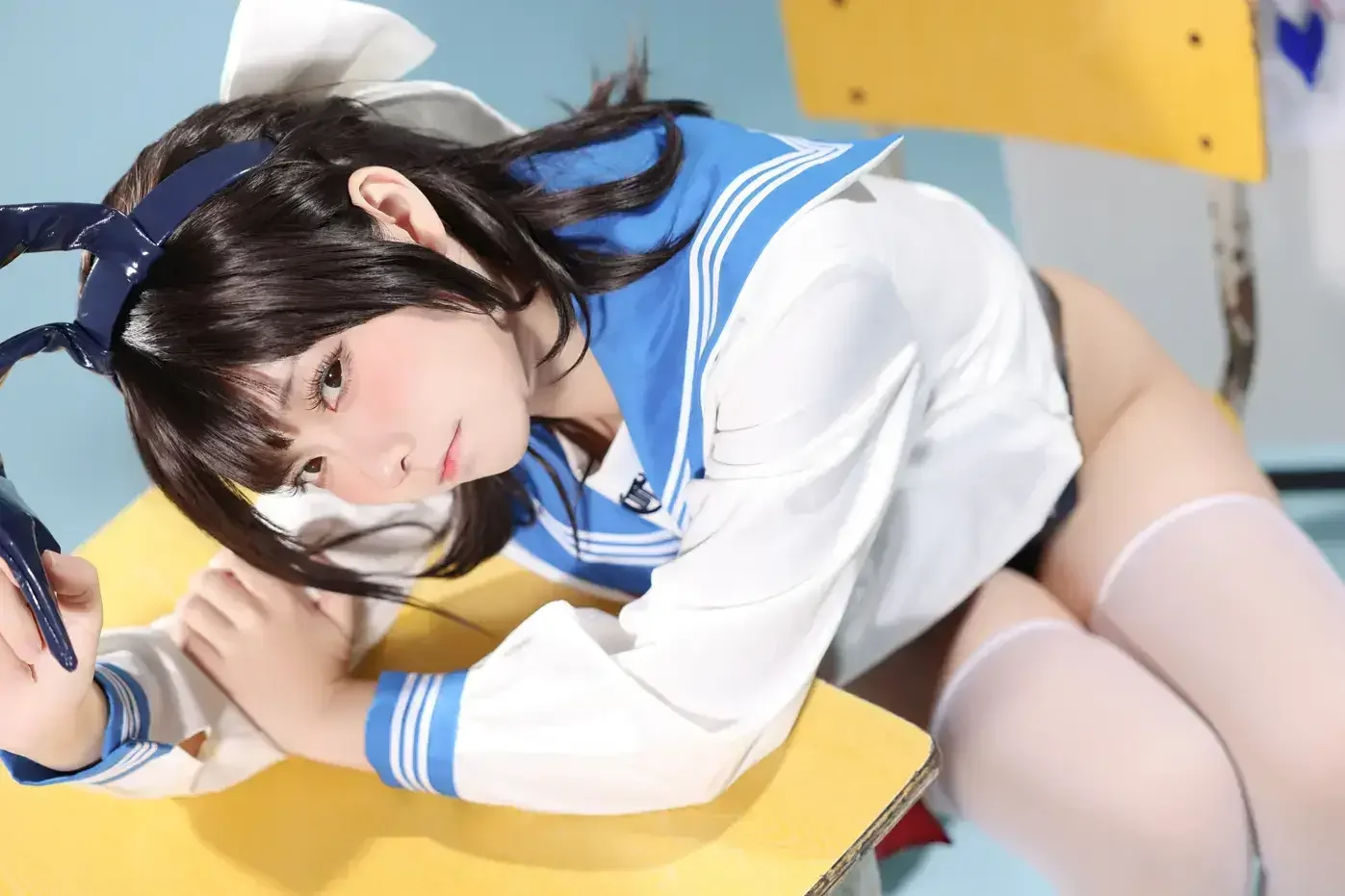 G44不会受伤 – 水手服兔女郎咖啡厅｜高清图片集