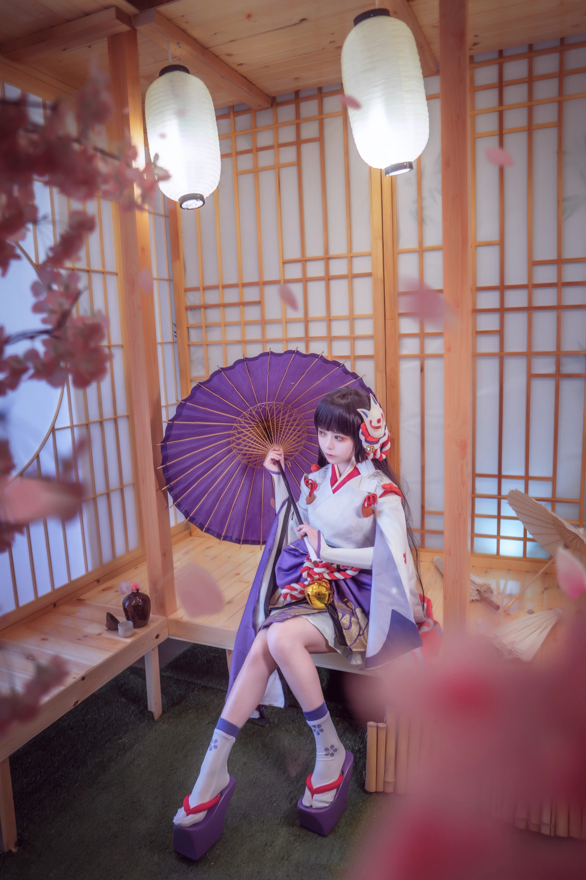 《阴阳师》雪女月见之樱COS写真