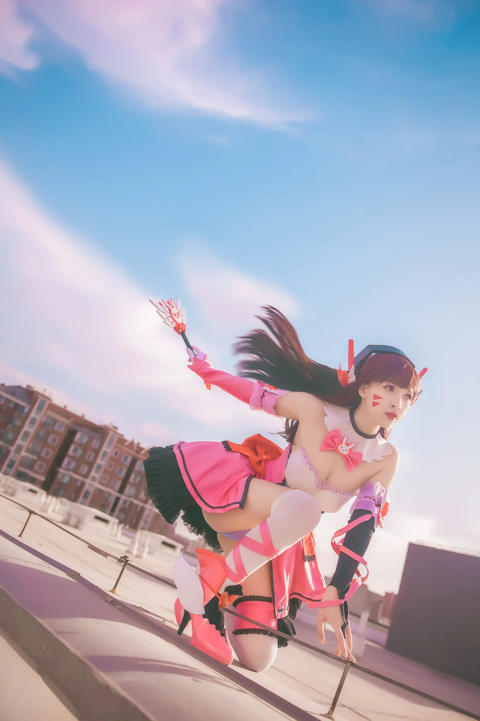 守望先锋 d.va 魔法少女COS写真