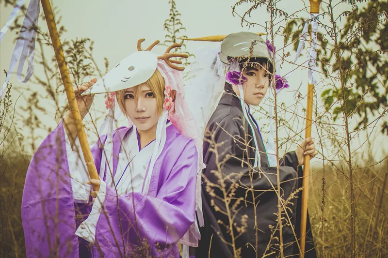 夏目友人帐丰月神/不月神COS写真