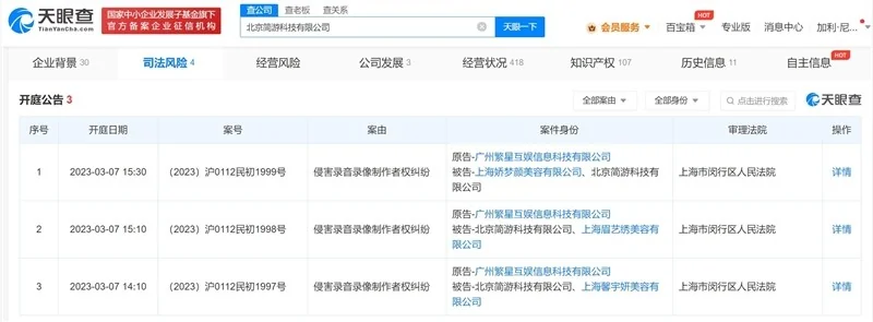 酷狗子公司起诉羊了个羊公司侵权，案由为侵害录音录像制作者权｜高清图片集