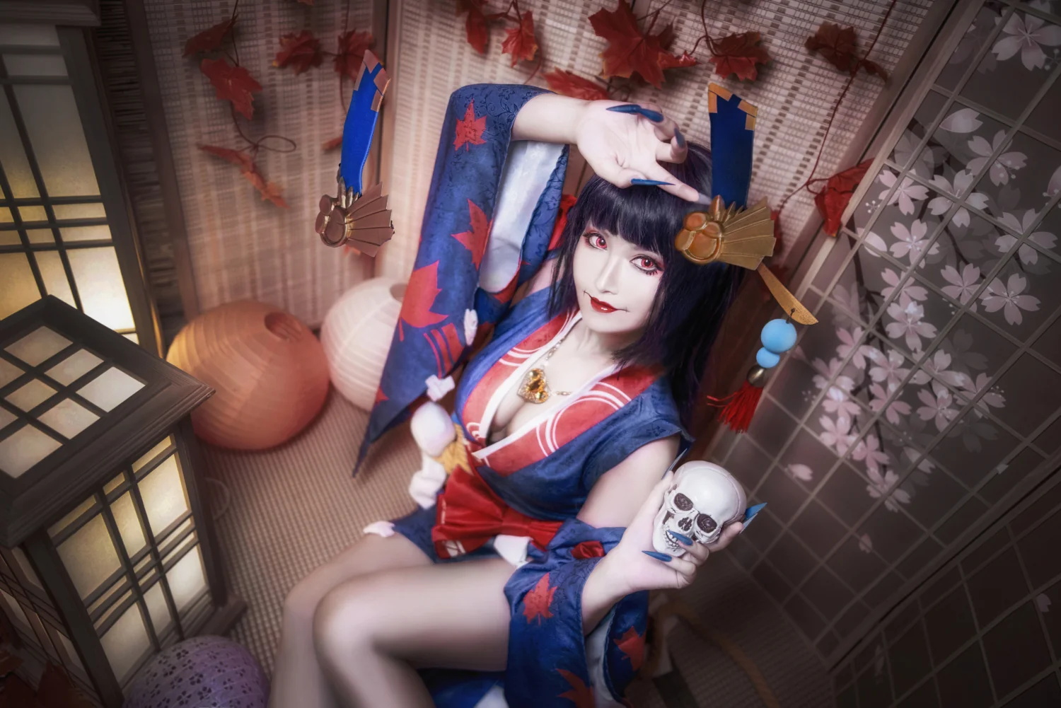 阴阳师 鬼女红叶未觉醒COS写真