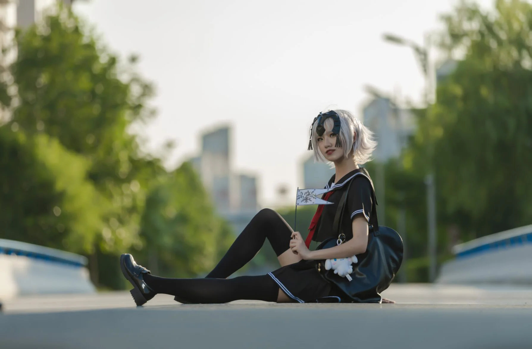 黑贞jk COS写真