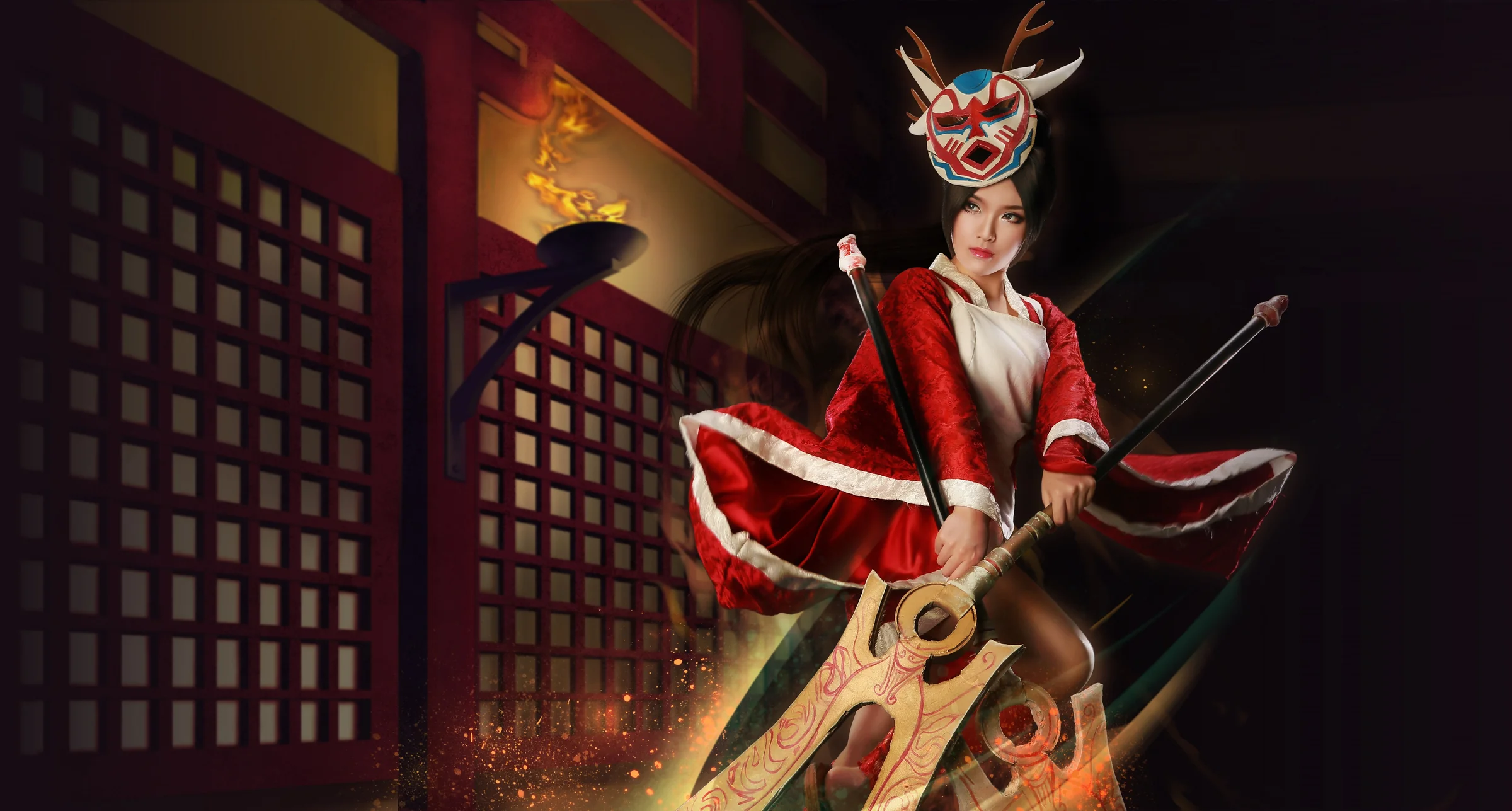 英雄联盟·阿卡丽·鬼舞姬COS写真