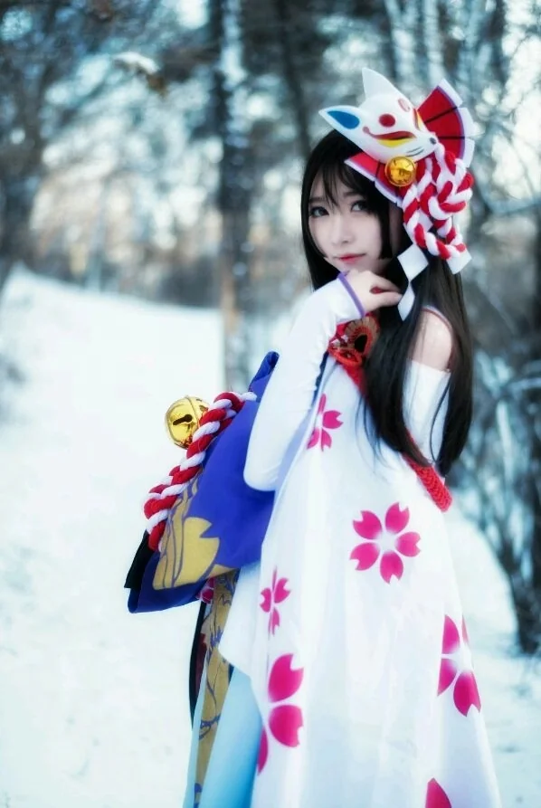 阴阳师手游 雪女月见之樱COS写真