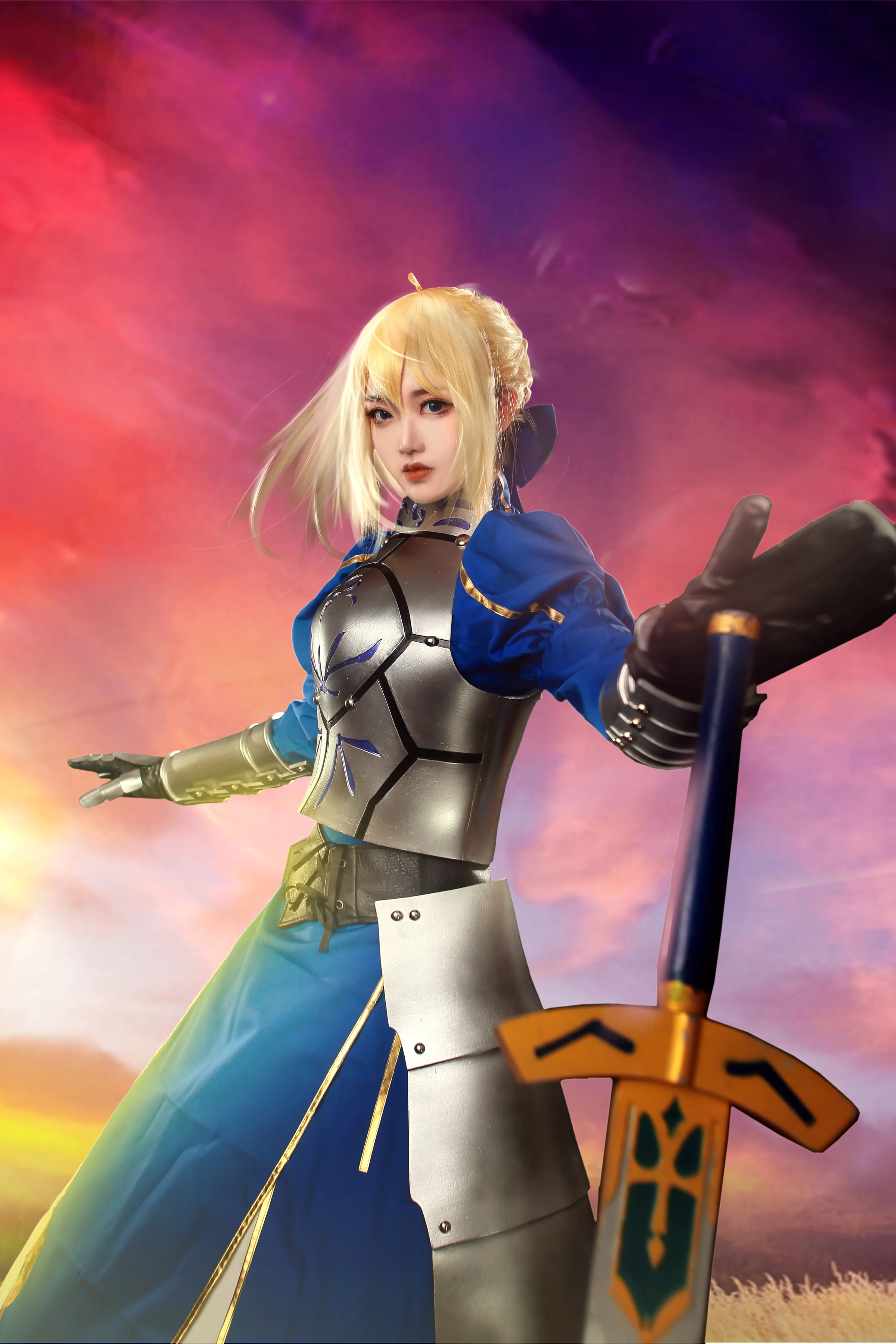 fate 吾王 saber COS写真
