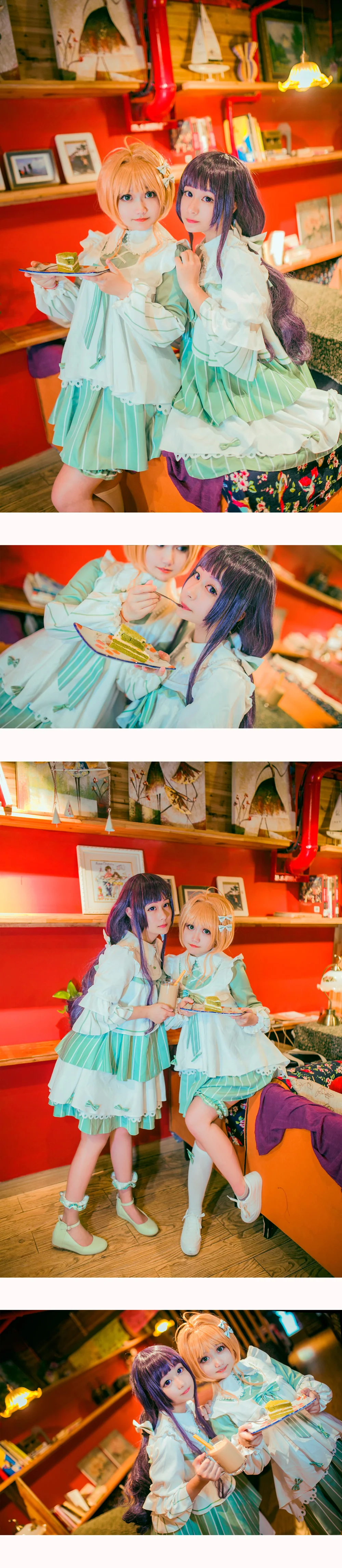 魔卡少女樱 抹茶白曲奇同人COS写真