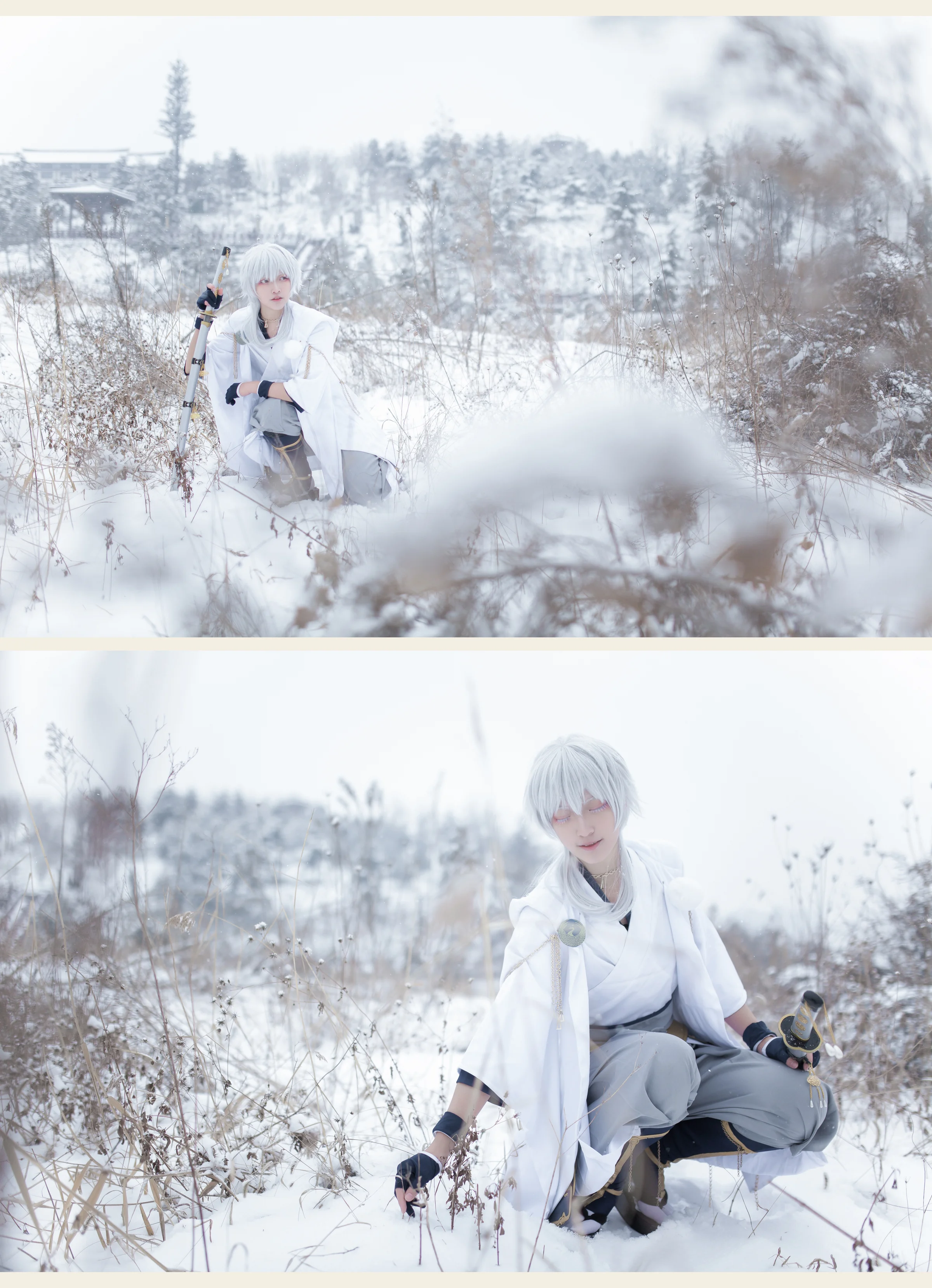 刀剑乱舞 雪景鹤球COS写真
