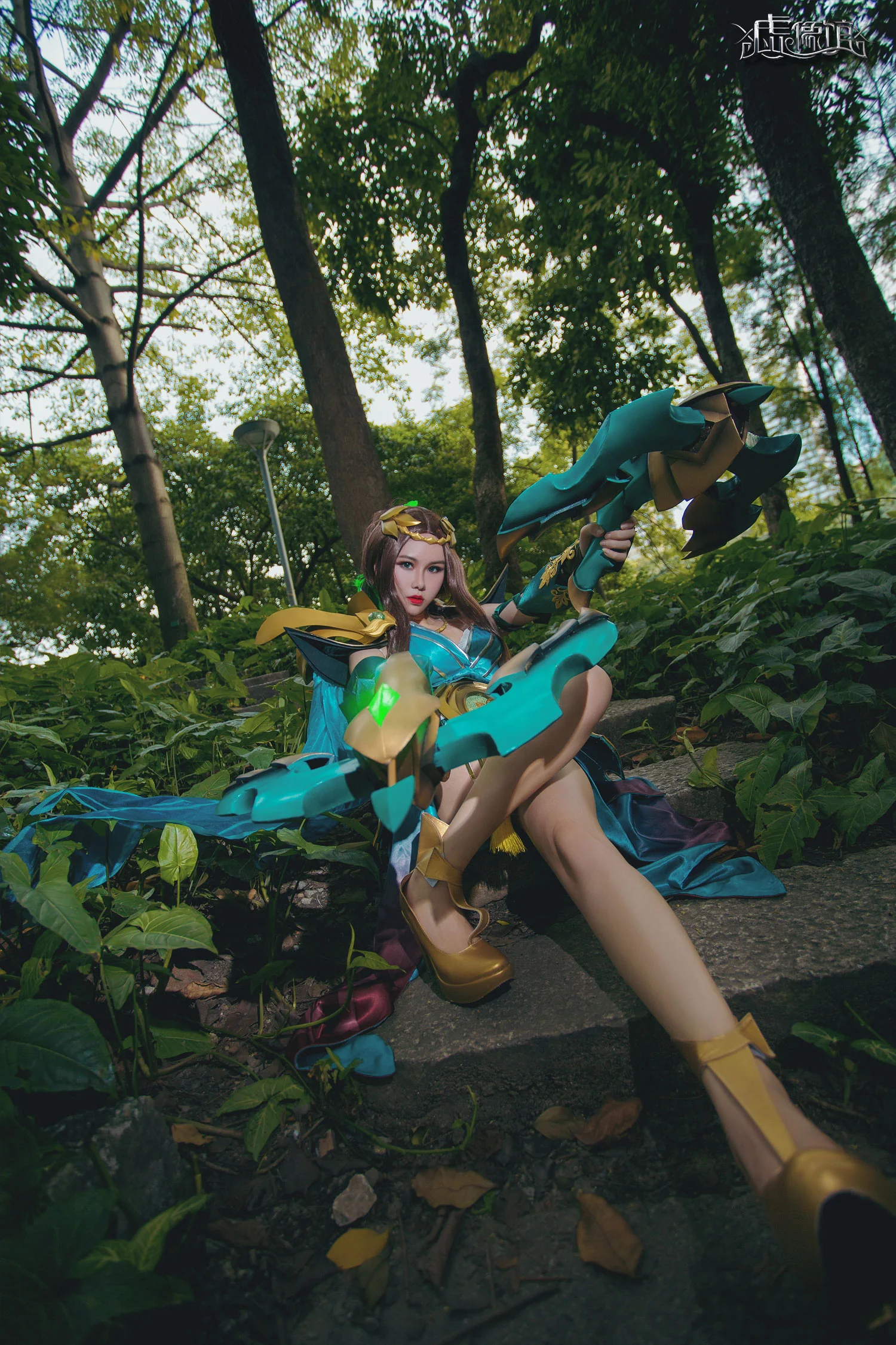 《王者荣耀》虞姬“森之风灵”COS写真 好颜+美腿！