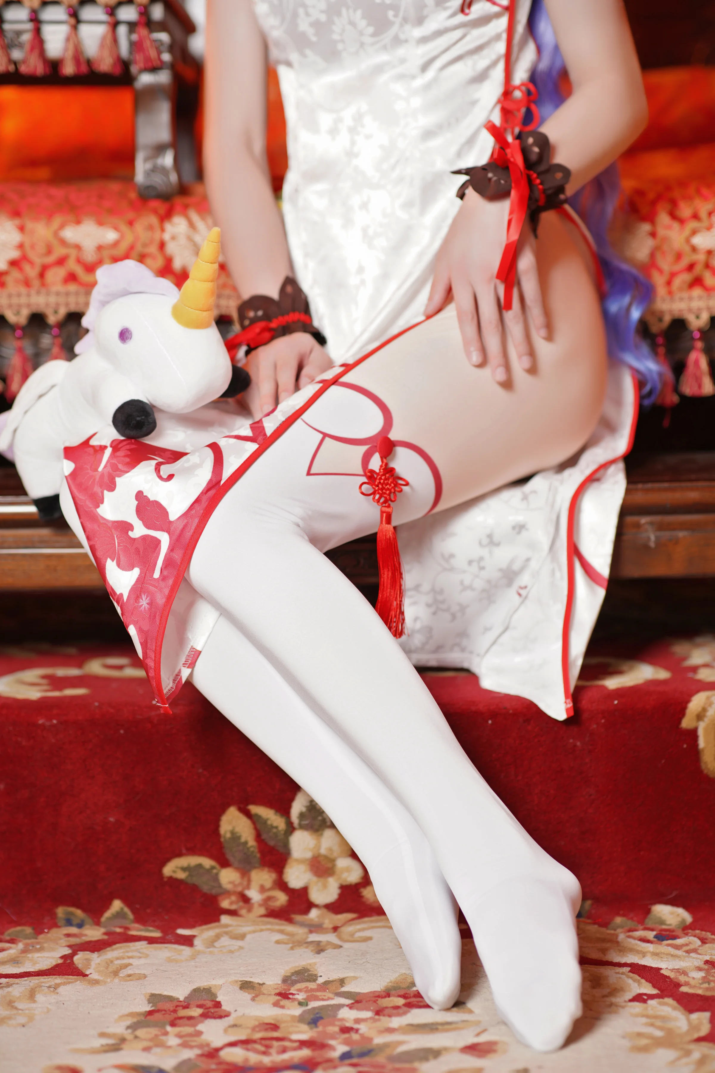 碧蓝航线 独角兽 春之礼旗袍 COS写真