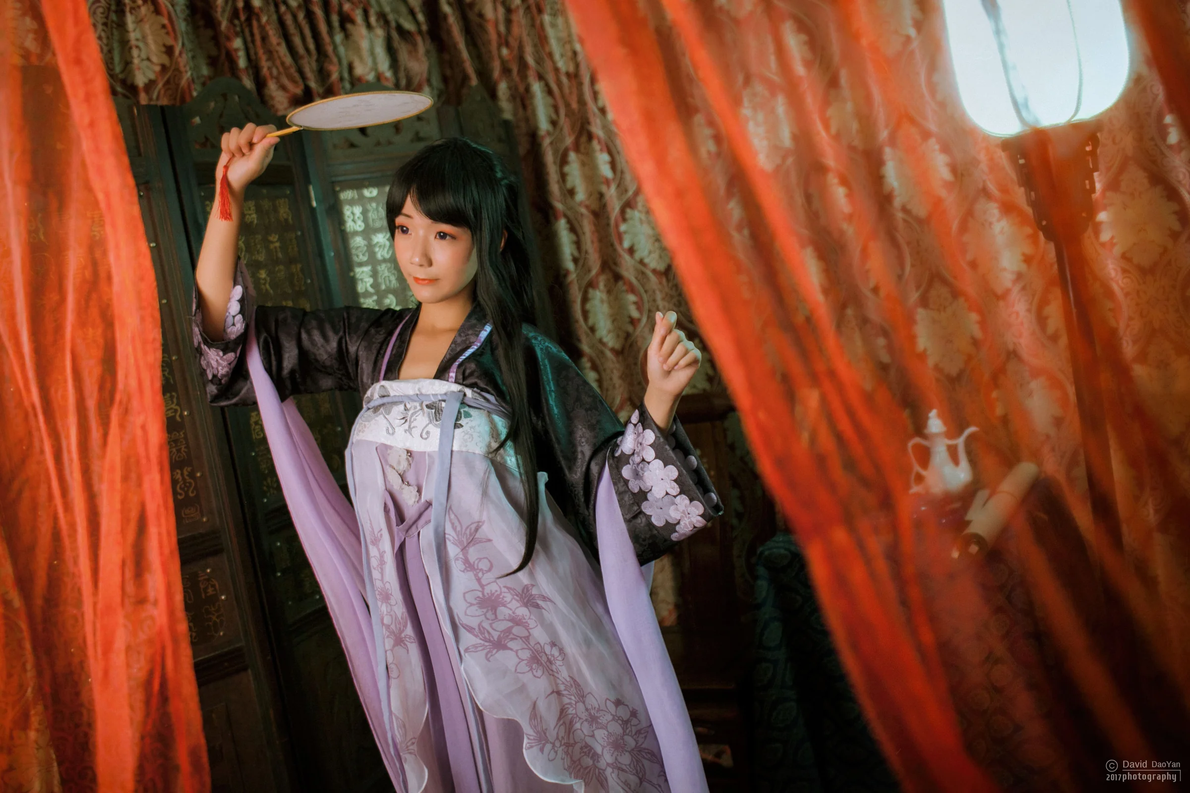 剑网三万花同人汉服襦裙COS写真