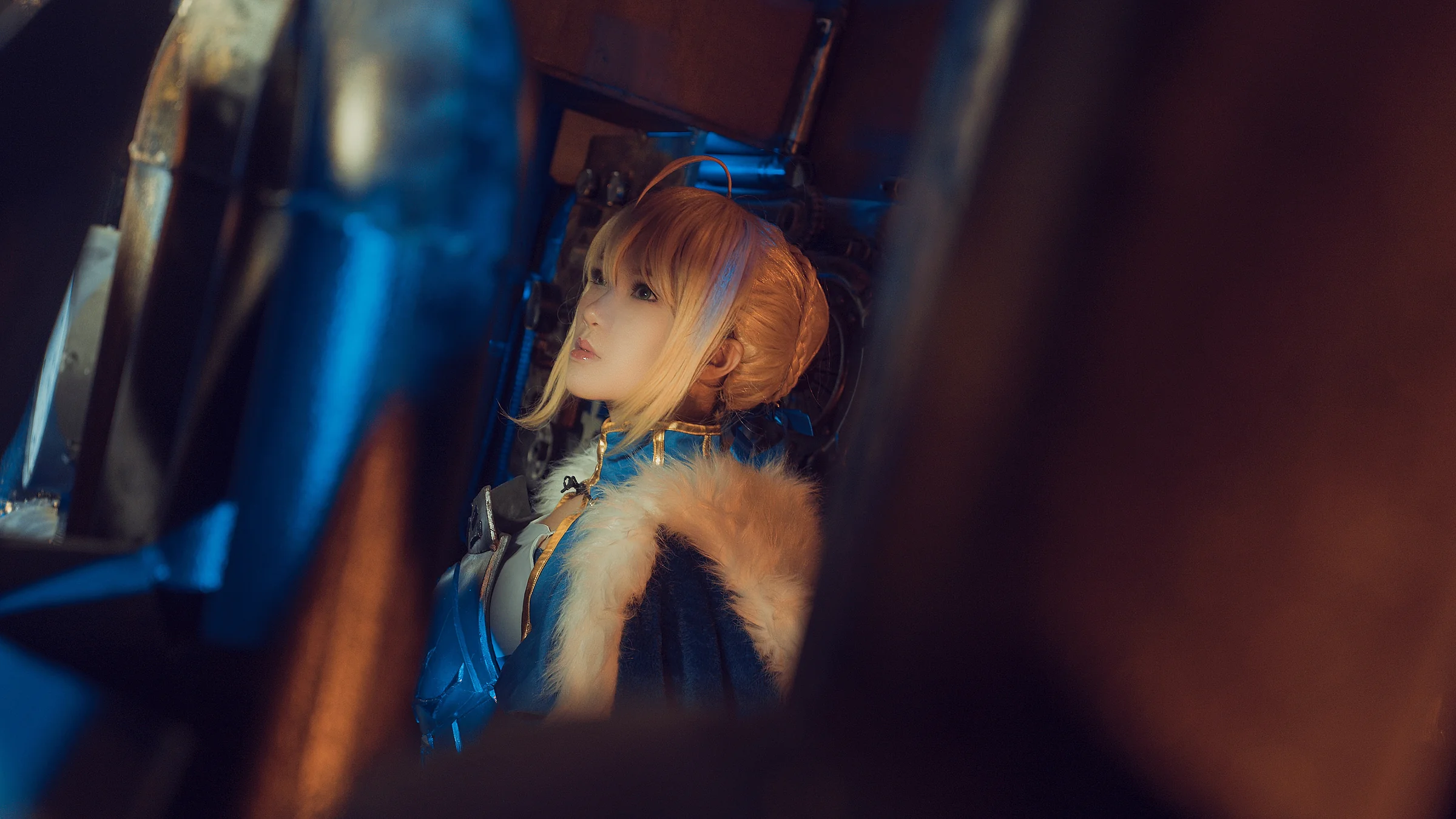 Fate——saber蓝战COS写真