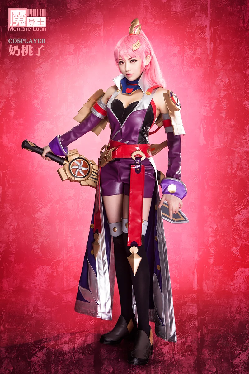 魔导士联合电竞美女解说奶桃子出品王者荣耀花木兰COS写真