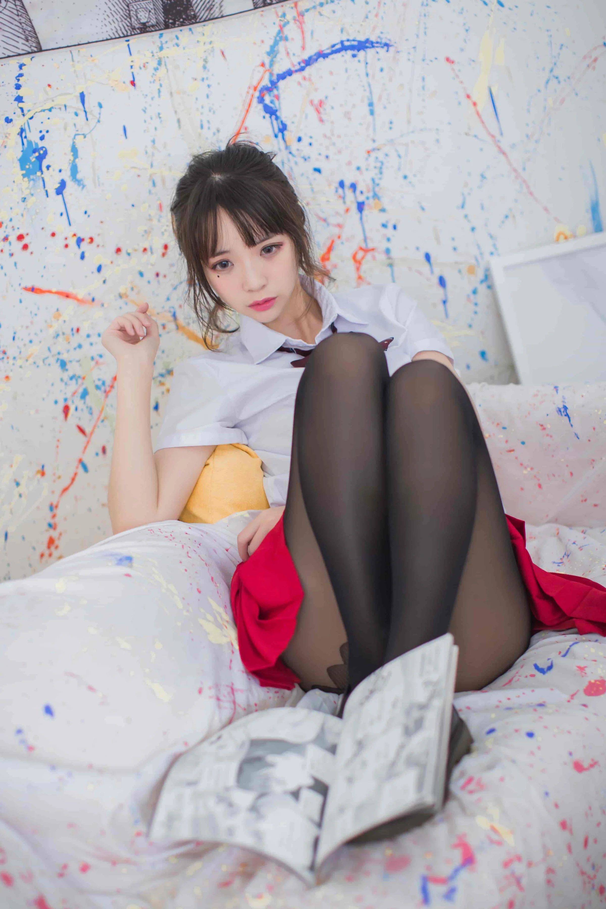 疯猫ss-画室jk[23P-172M]｜高清图片集